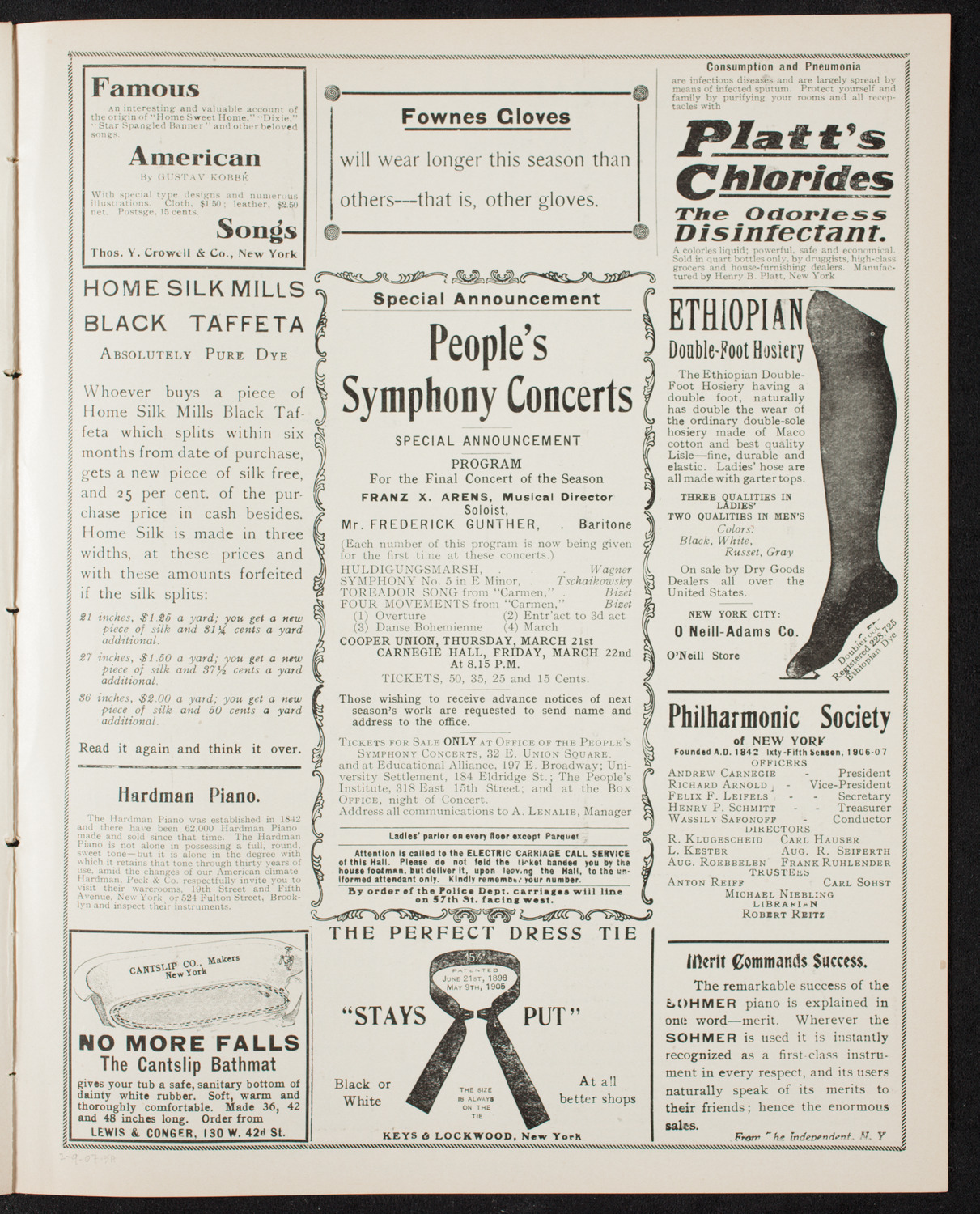 Symphony Concert for Young People, February 9, 1907, program page 9
