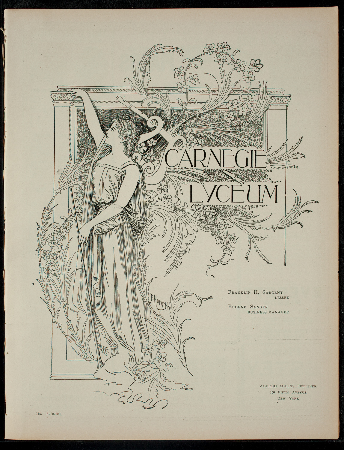 Ludwig Song Recital, May 20, 1901, program page 1