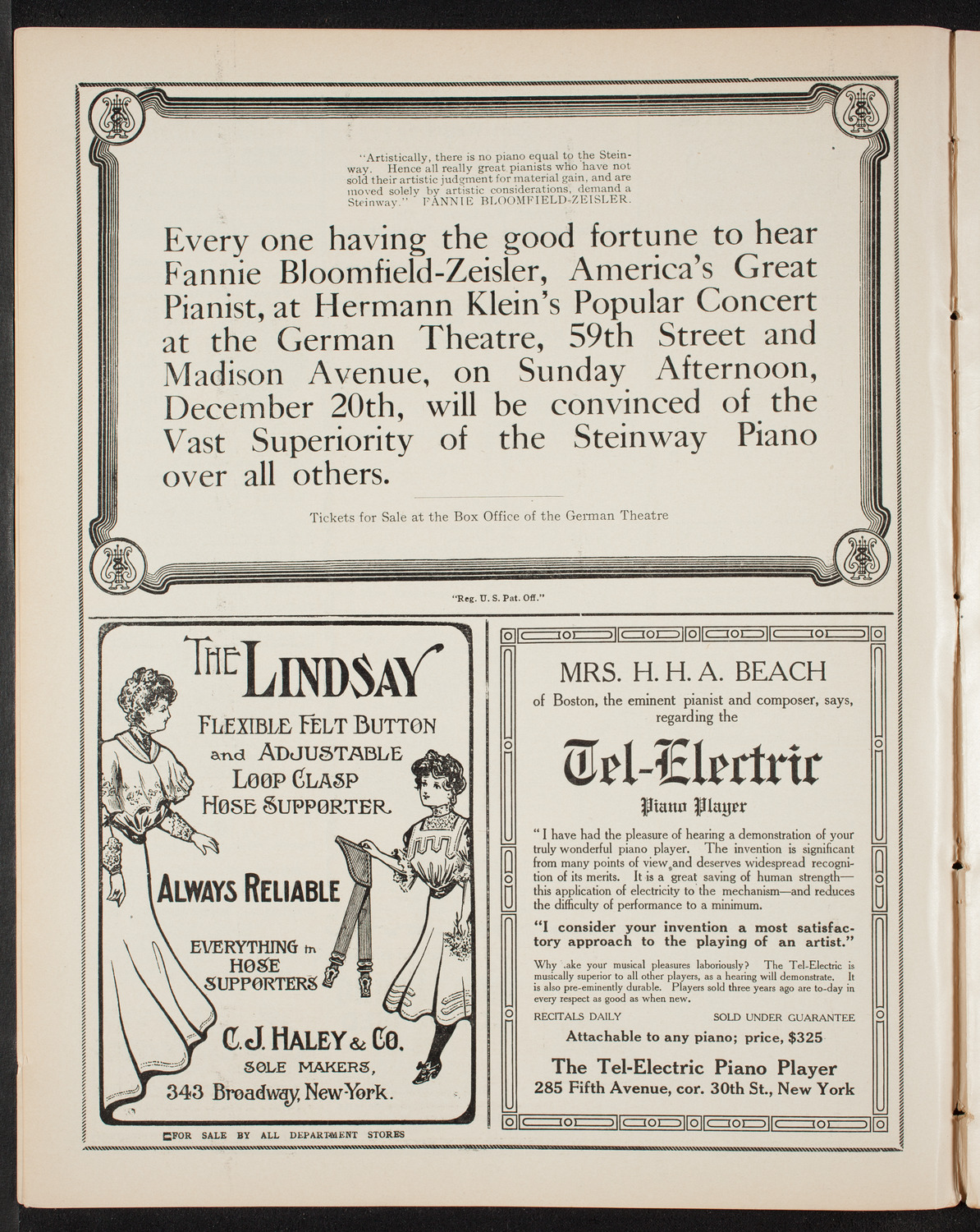 Symphony Concert for Young People, December 19, 1908, program page 4