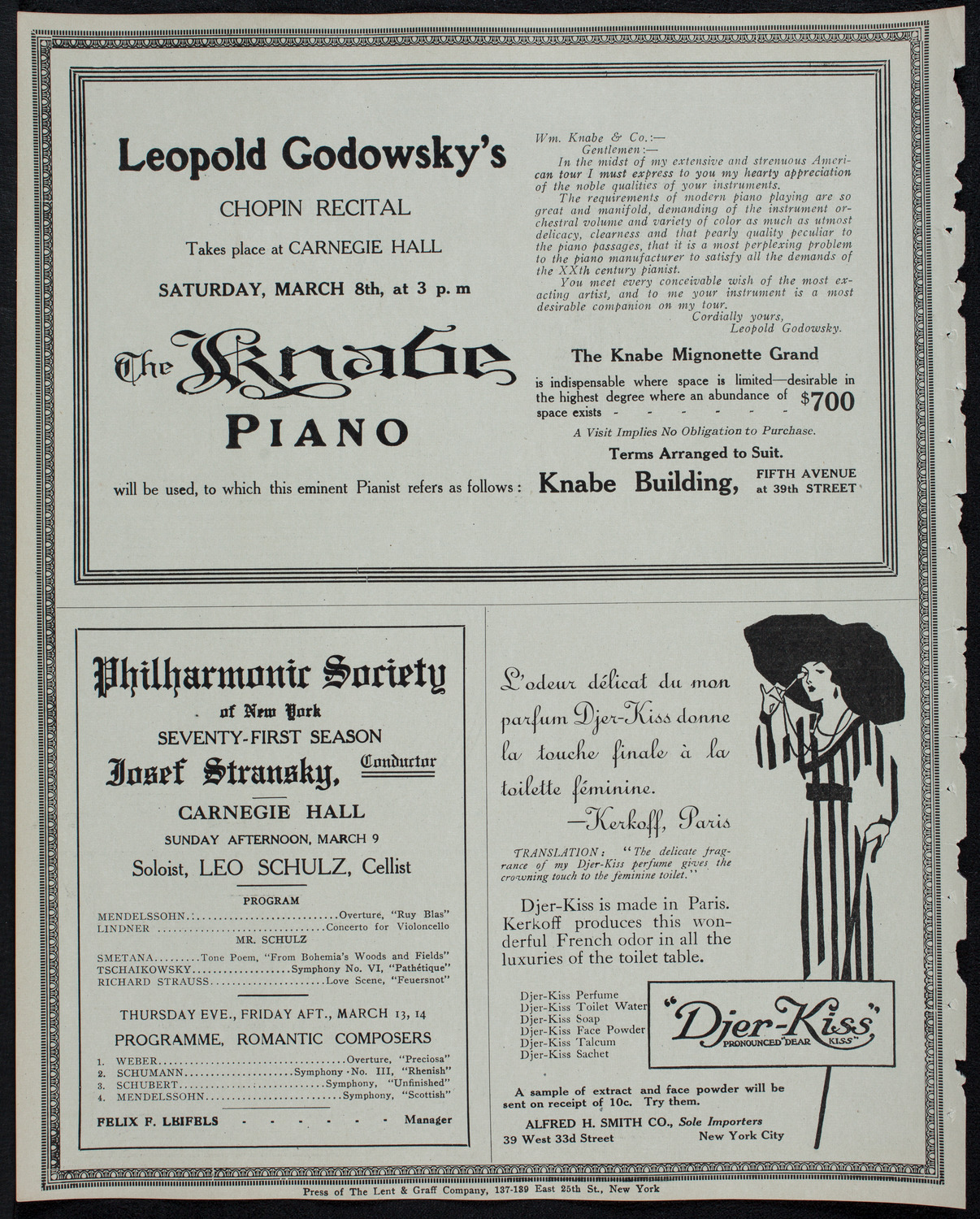 New York Philharmonic, March 7, 1913, program page 12