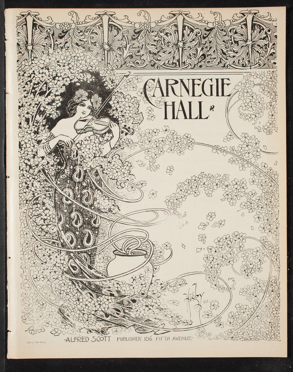 Boston Symphony Orchestra, February 18, 1909, program page 1