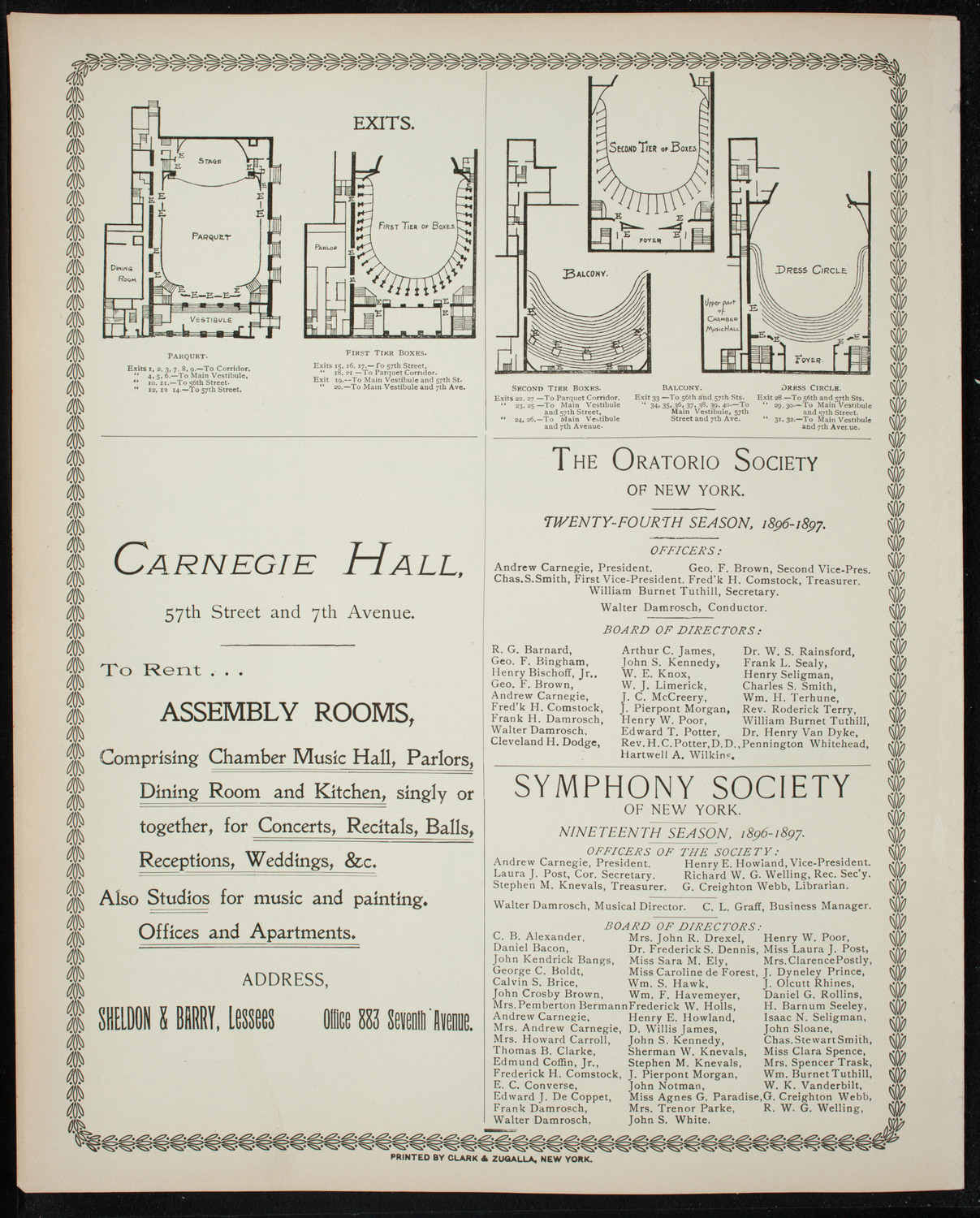 Sousa and His Men, December 27, 1896, program page 8