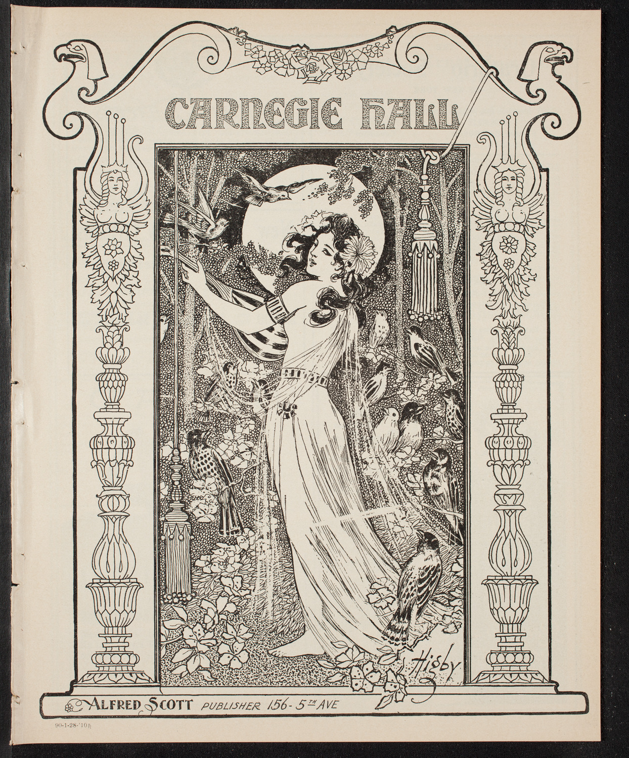 Fritz Kreisler, Violin, January 28, 1910, program page 1