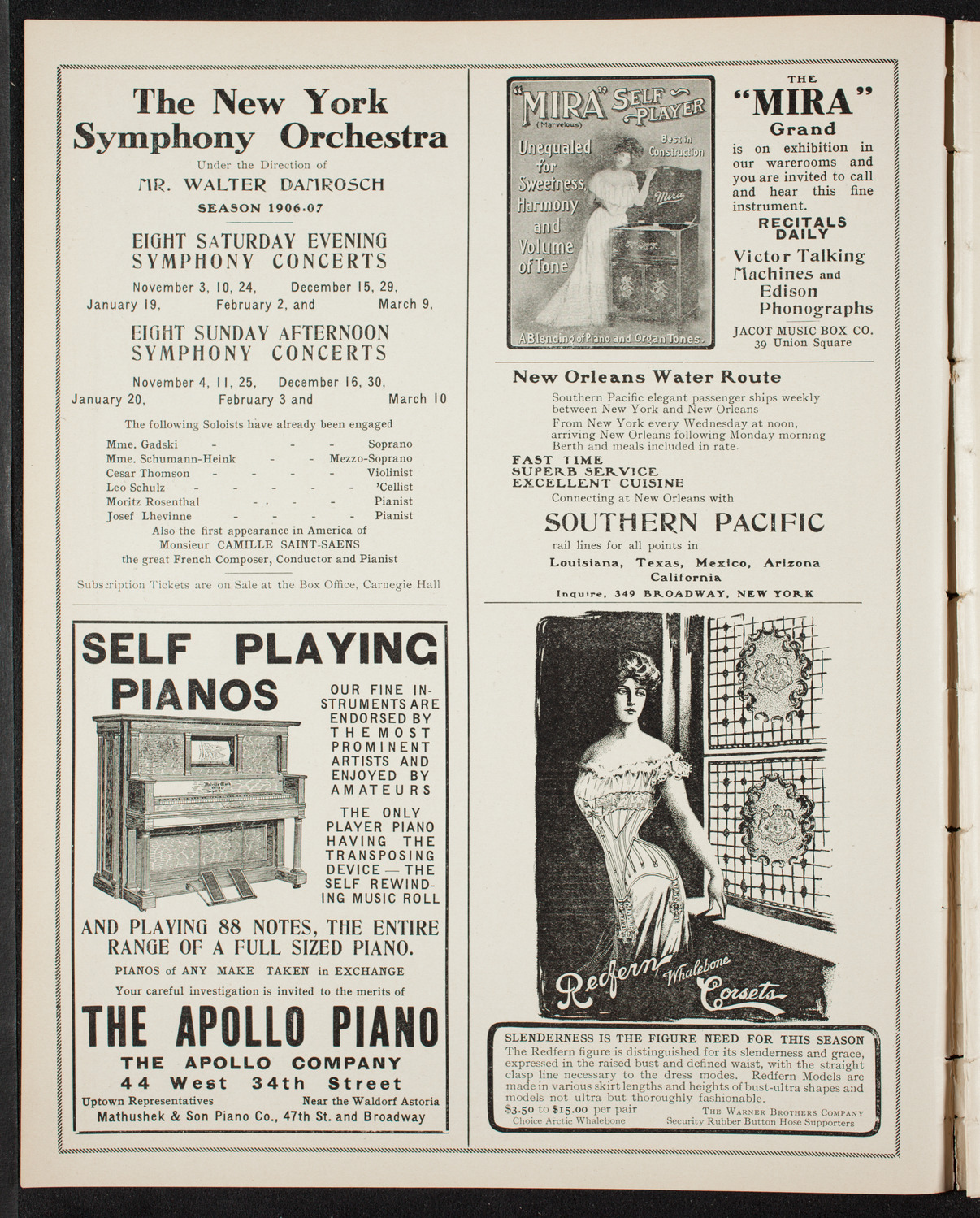 Ruggero Leoncavallo and La Scala Orchestra, October 14, 1906, program page 2