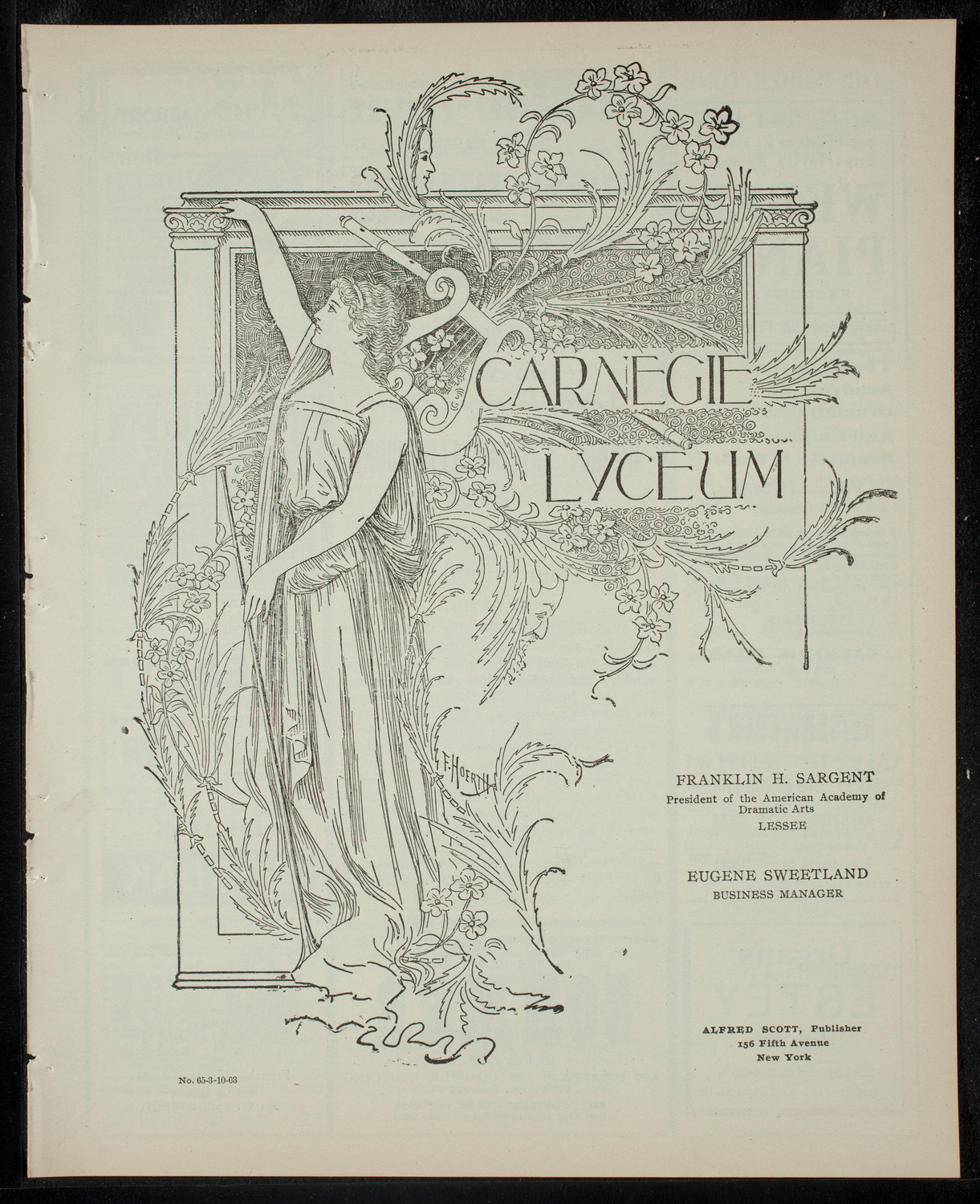 Elmendorf Lecture: The Land of Shakespeare, March 10, 1903, program page 1