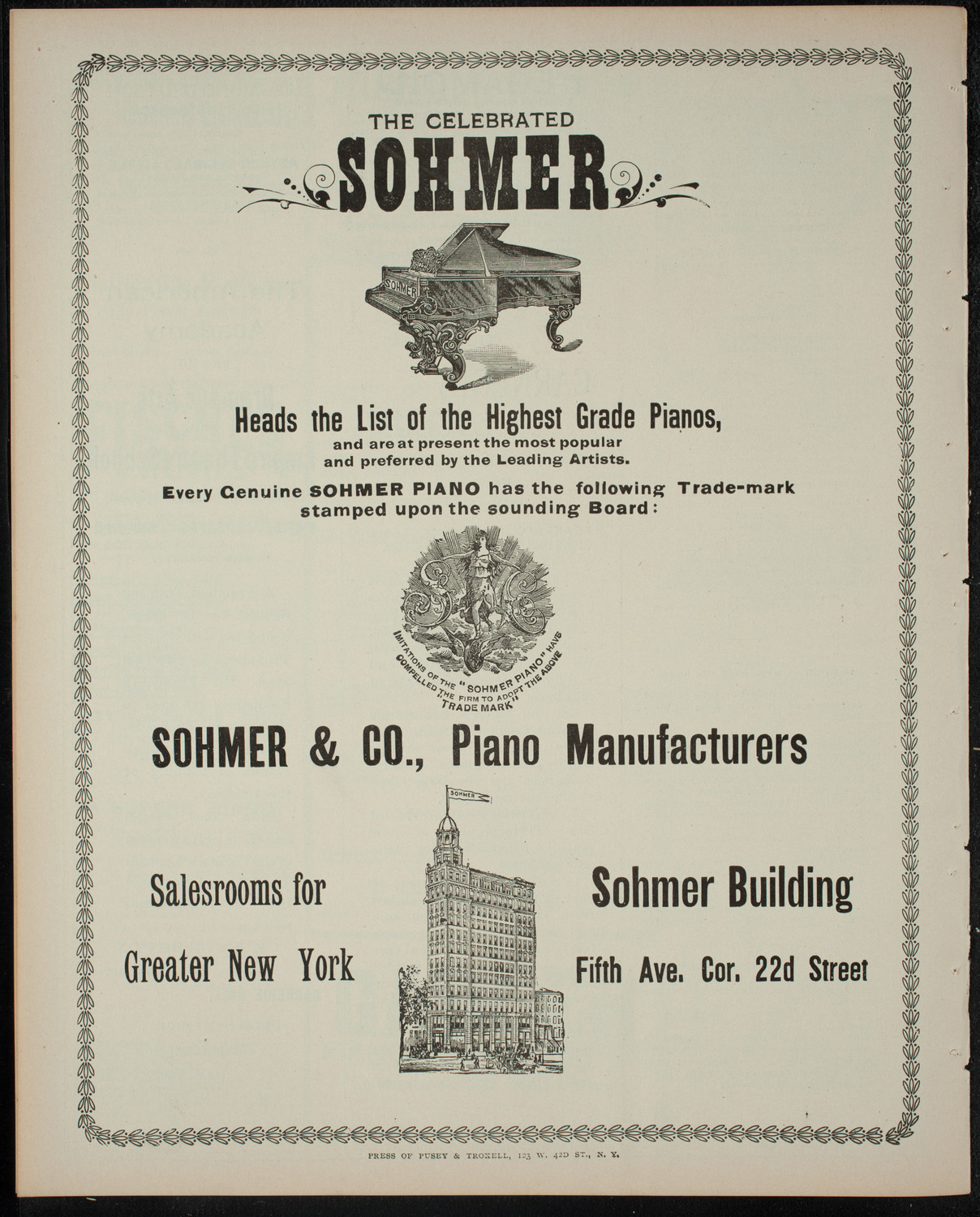 Benefit for the De Peyster Home for Invalid Children by The Merrymakers, February 21, 1899, program page 8
