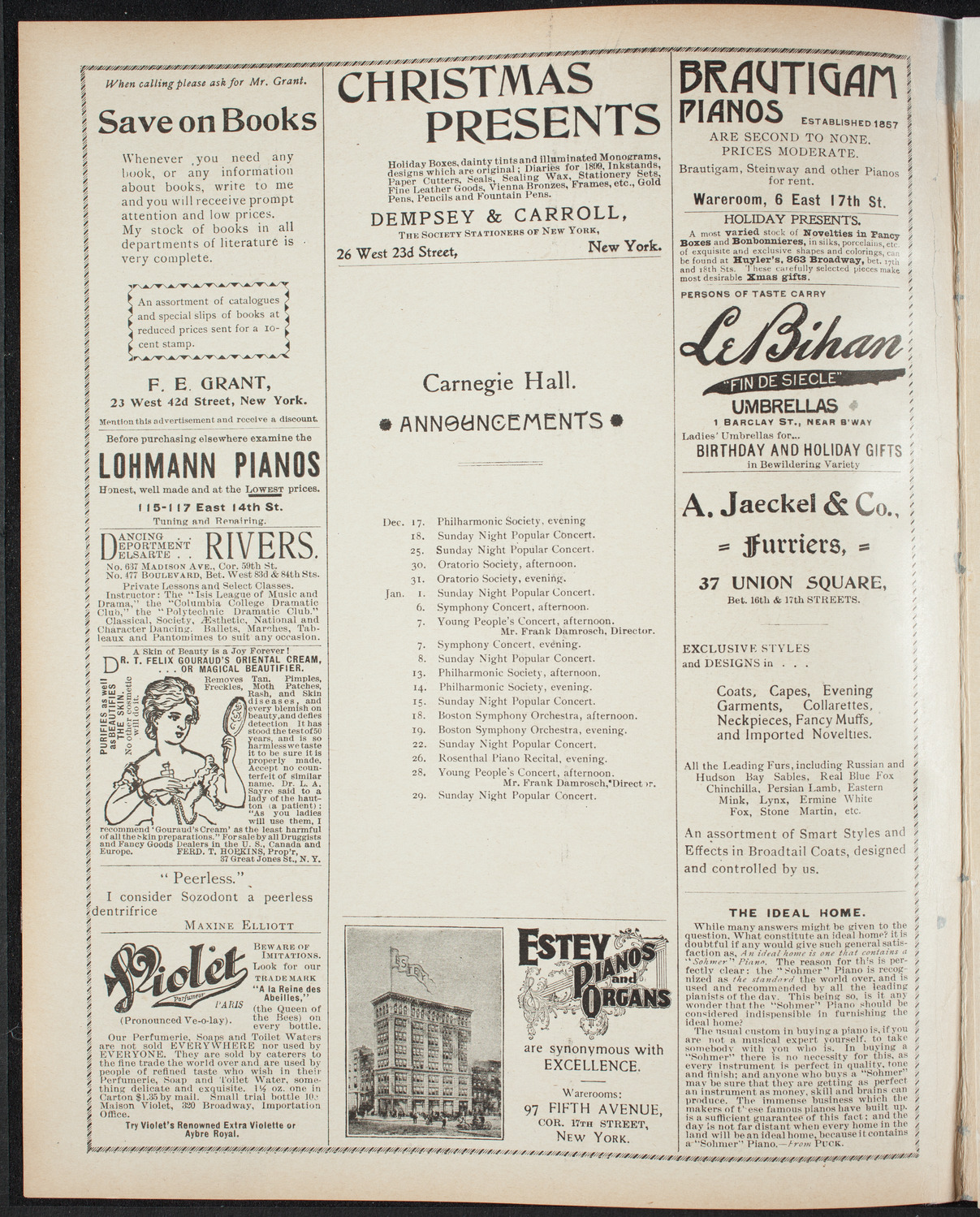 Symphony Concert for Young People, December 17, 1898, program page 2