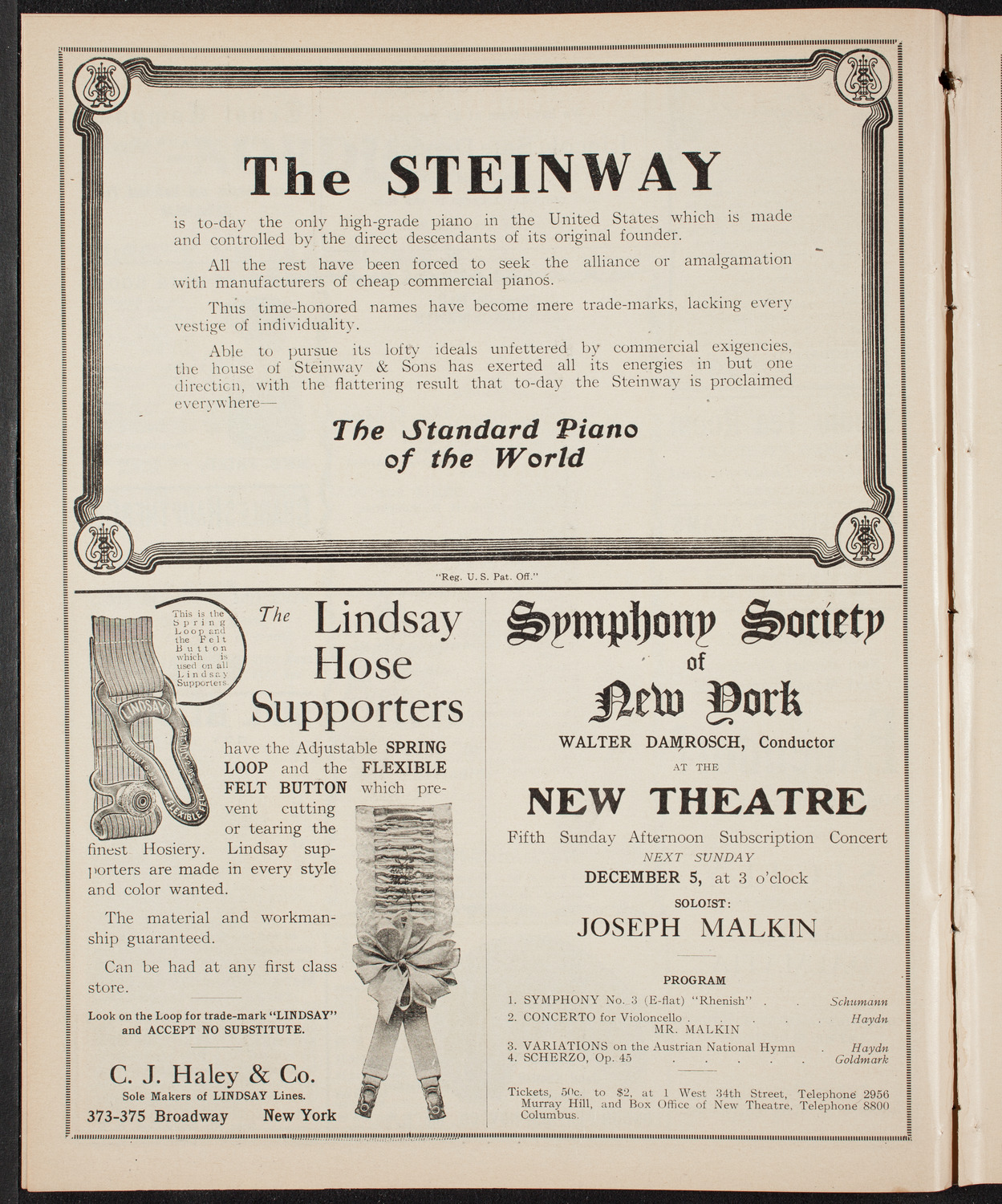 Isadora Duncan, Dancer, with the New York Symphony Orchestra, December 2, 1909, program page 4