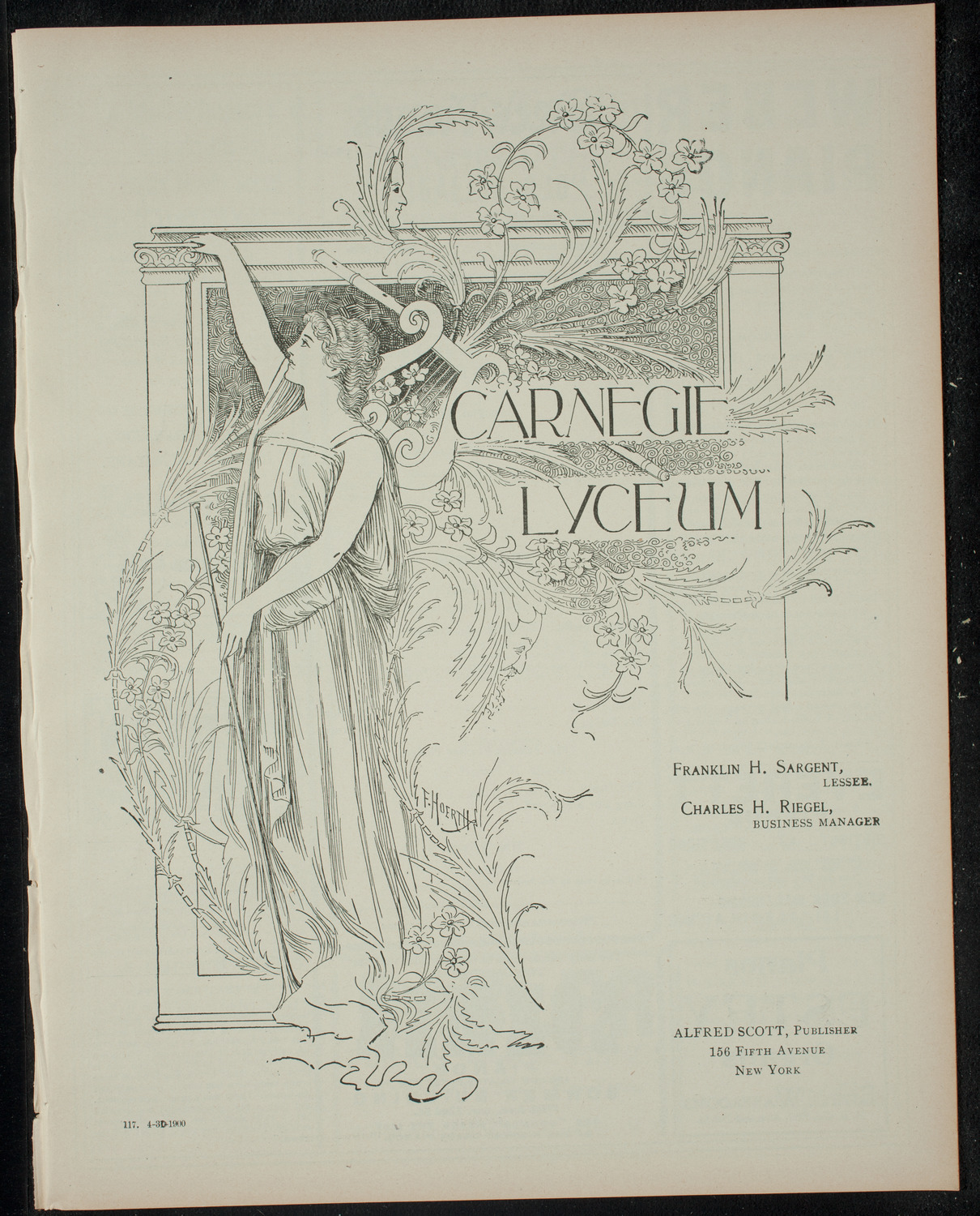 Mrs. Charles Dwight Folsom assisted by Mr. Francis Fischer Powers, April 30, 1900, program page 1