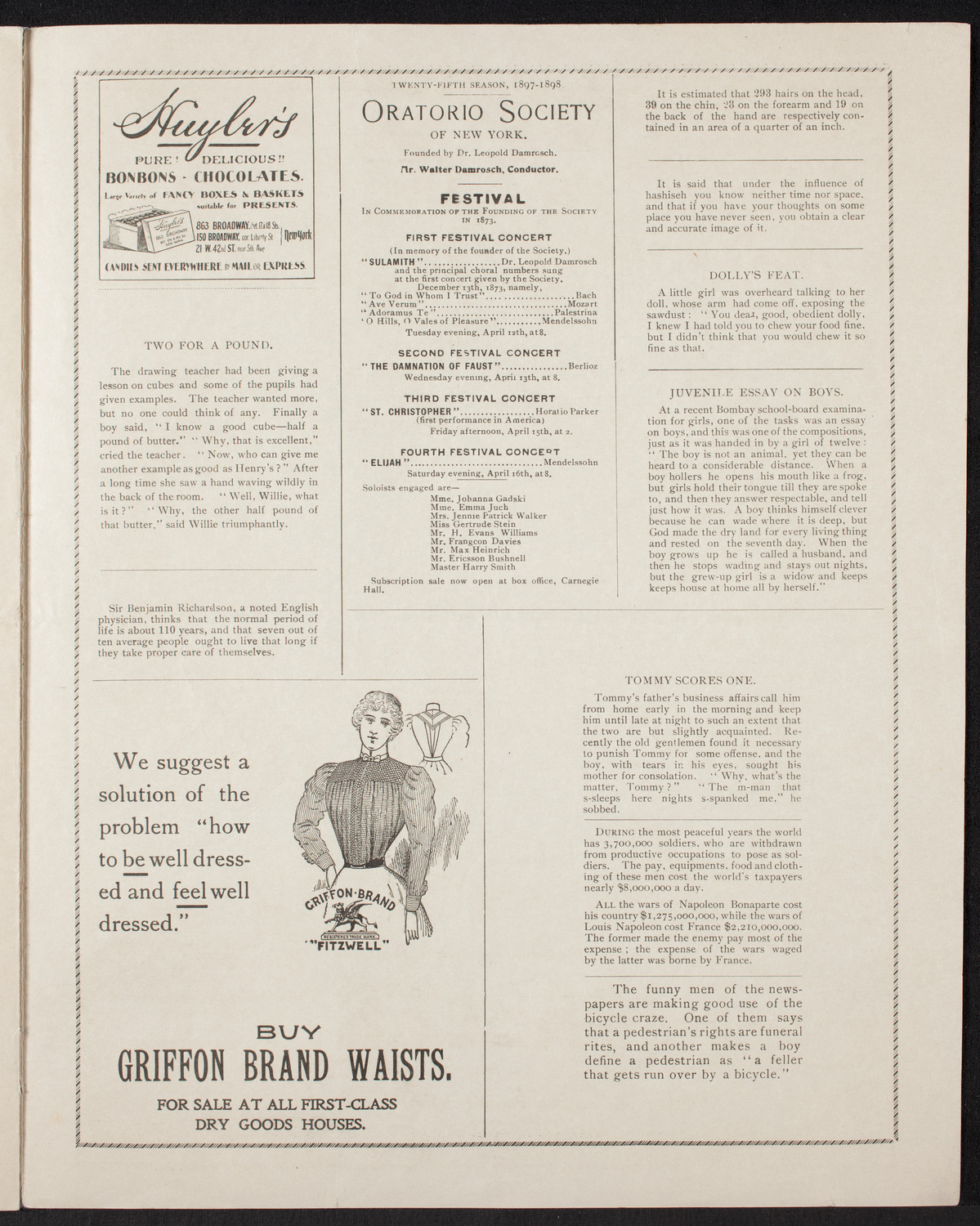 Manuscript Society of New York, April 11, 1898, program page 7