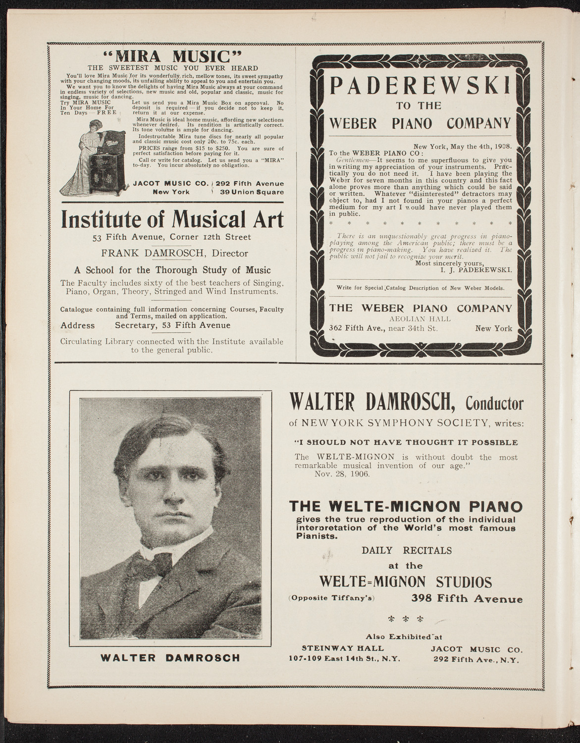 People's Symphony Concert, November 6, 1908, program page 6