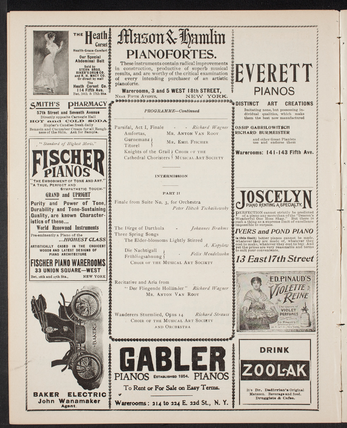 Public Education Association City History Club Concert, March 22, 1902, program page 8