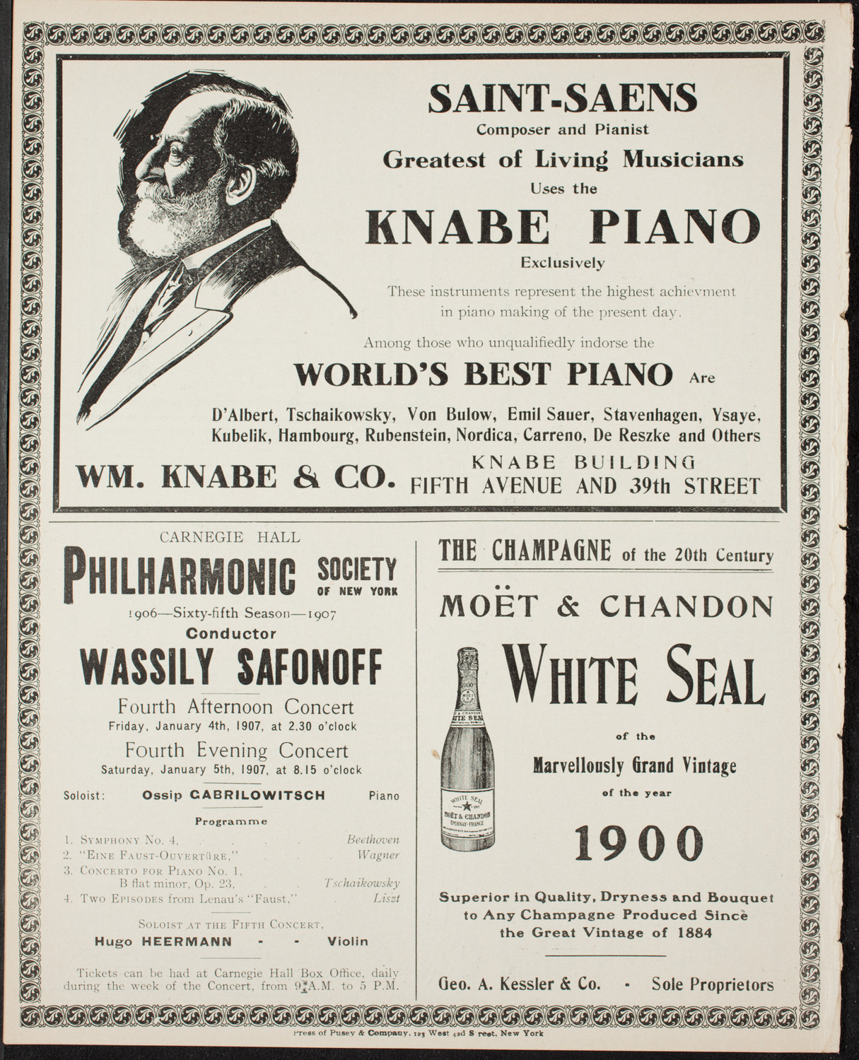 People's Symphony Concert, December 28, 1906, program page 12
