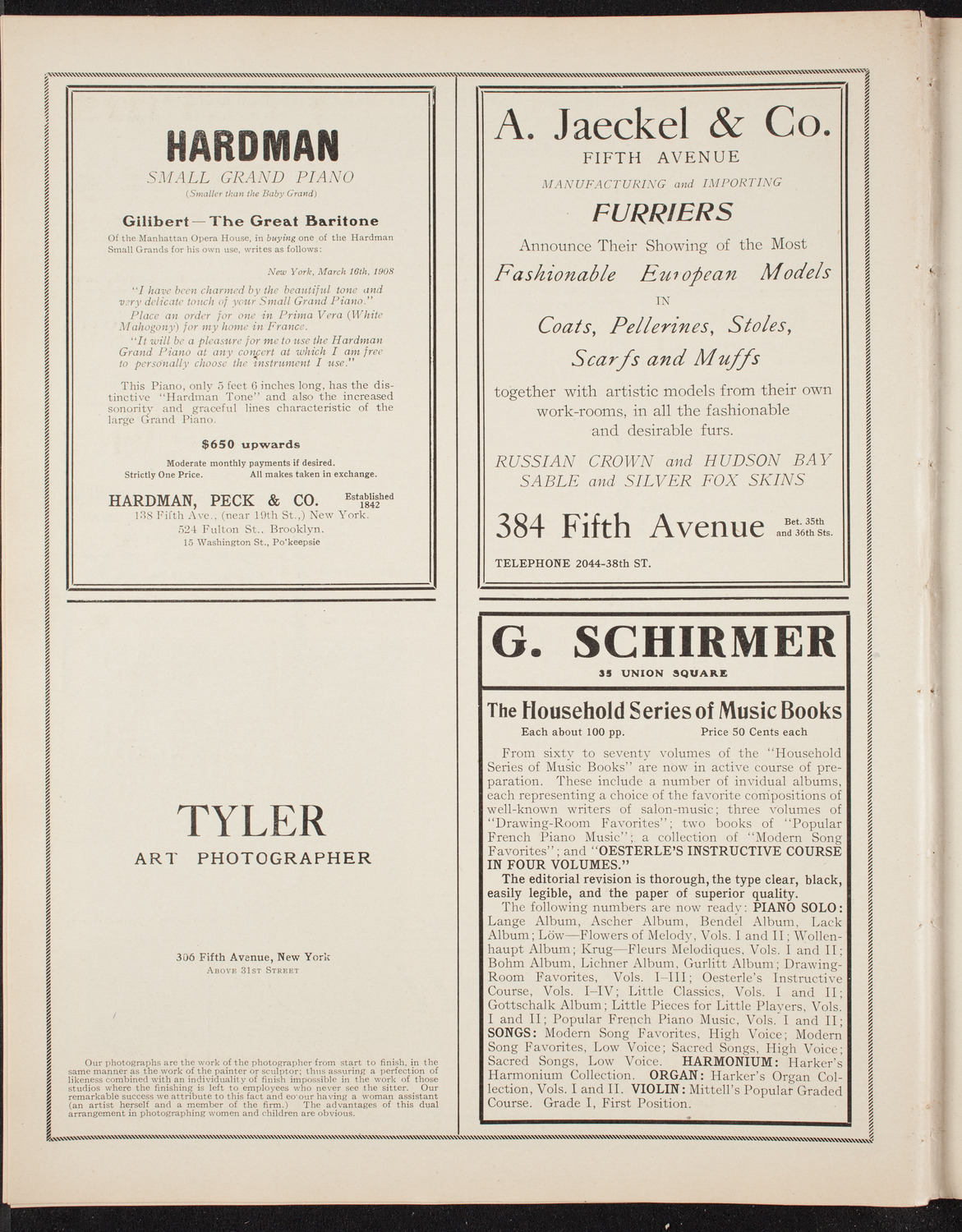 George Hamlin, Tenor, October 11, 1908, program page 8