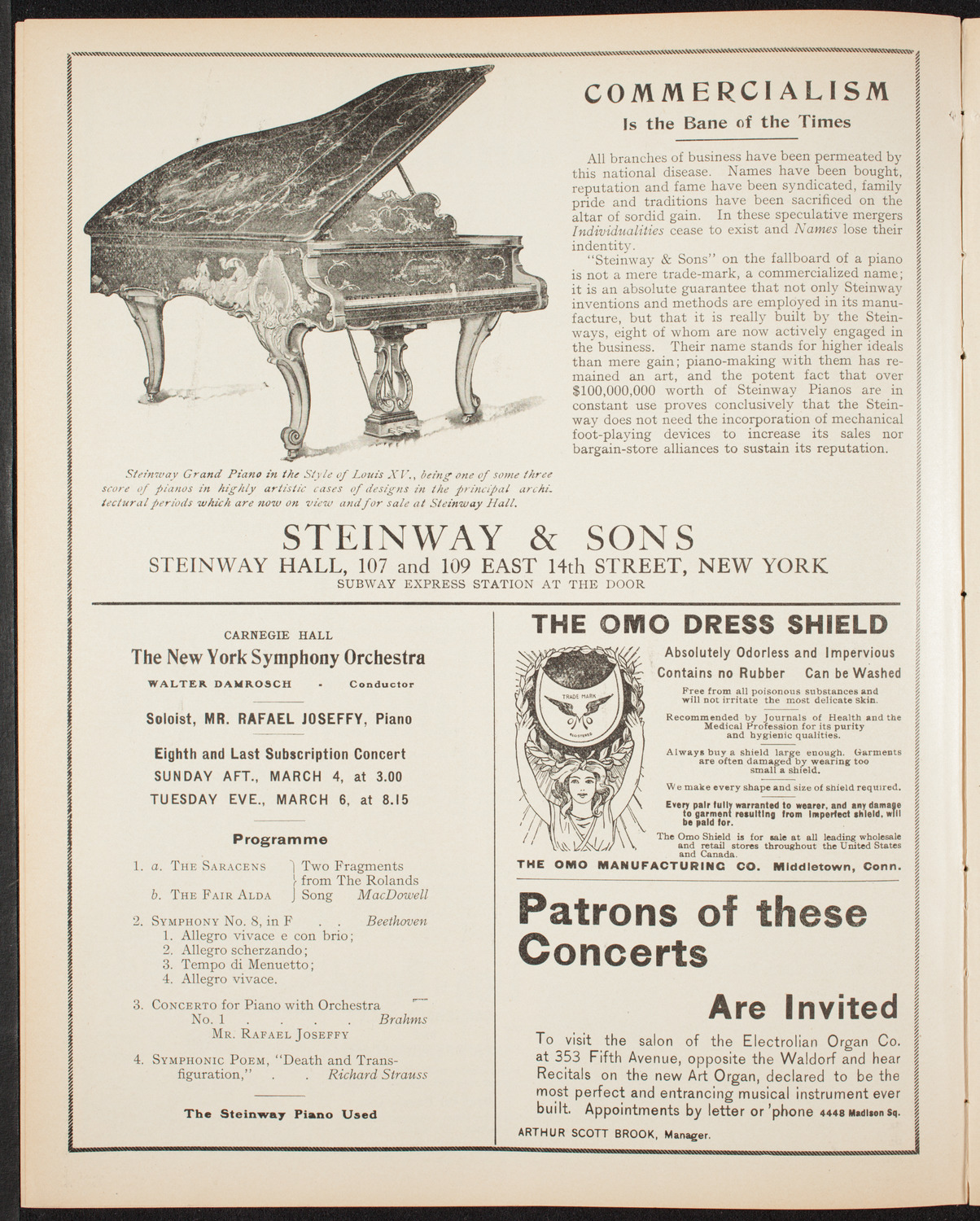 New York Philharmonic, March 2, 1906, program page 4