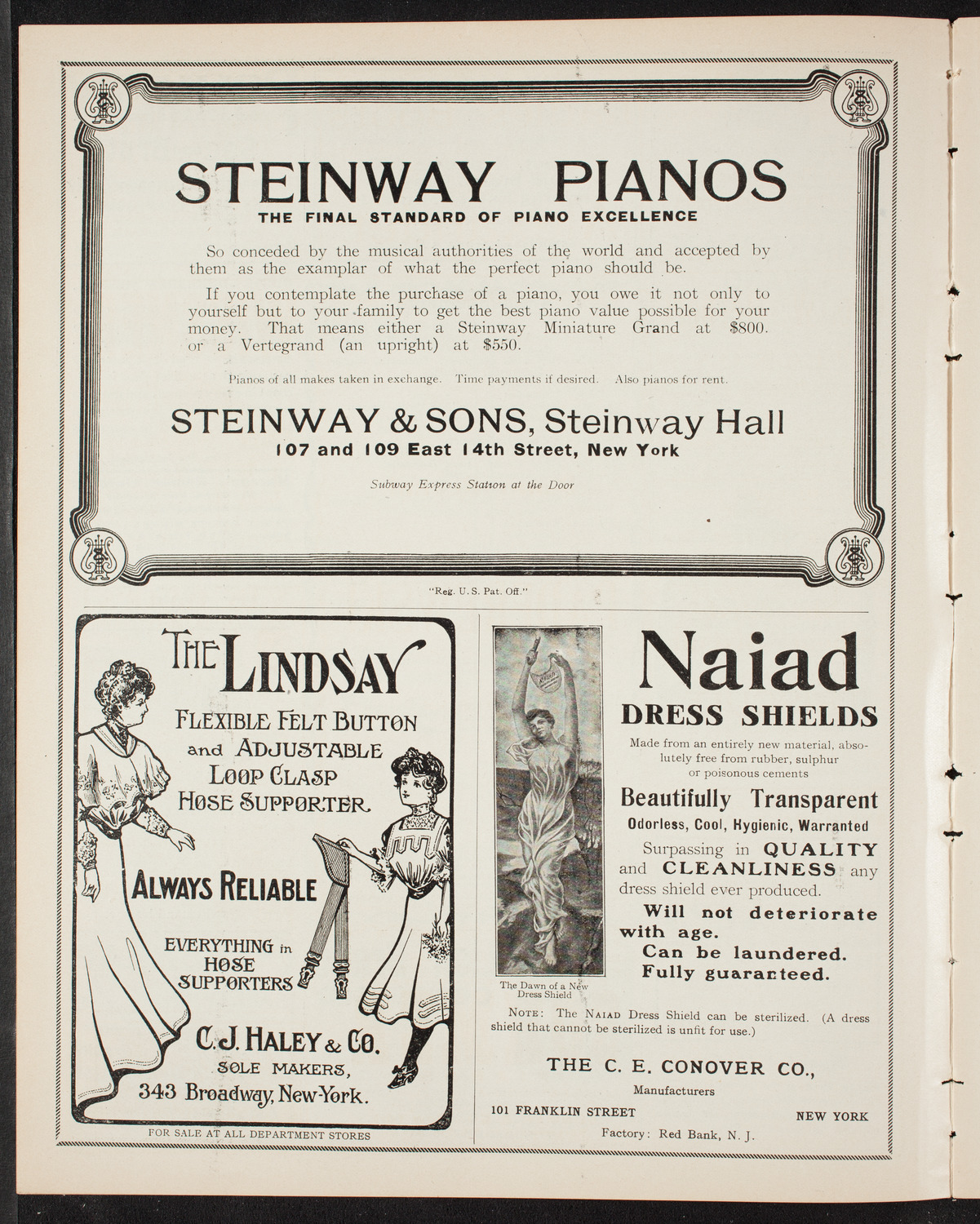 Ignacy Jan Paderewski, Piano, November 23, 1907, program page 4