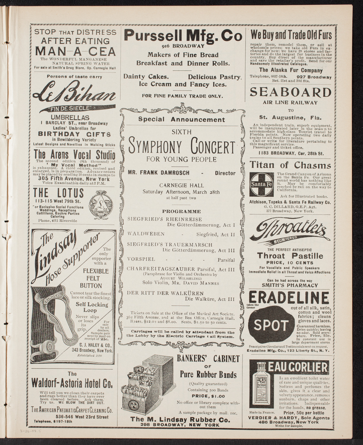 Oratorio Society of New York, March 26, 1903, program page 9