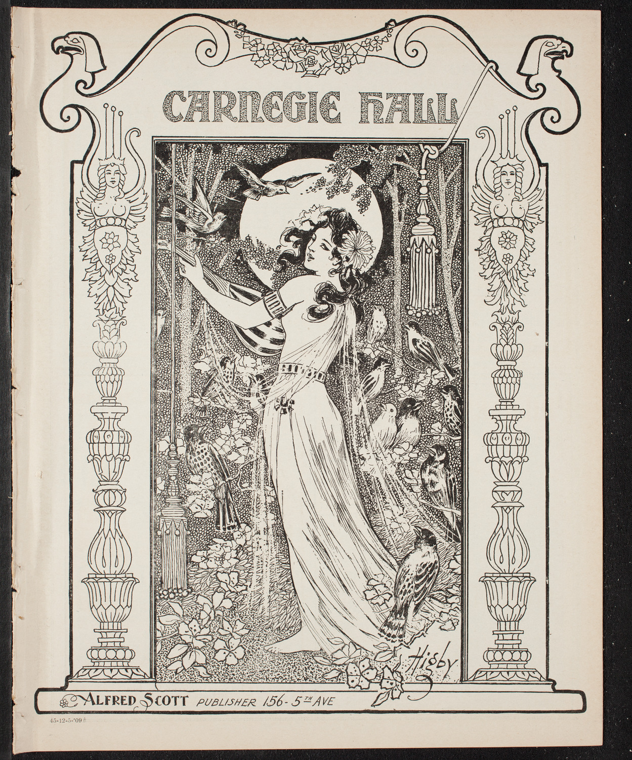 Volpe Symphony Society of New York, December 5, 1909, program page 1