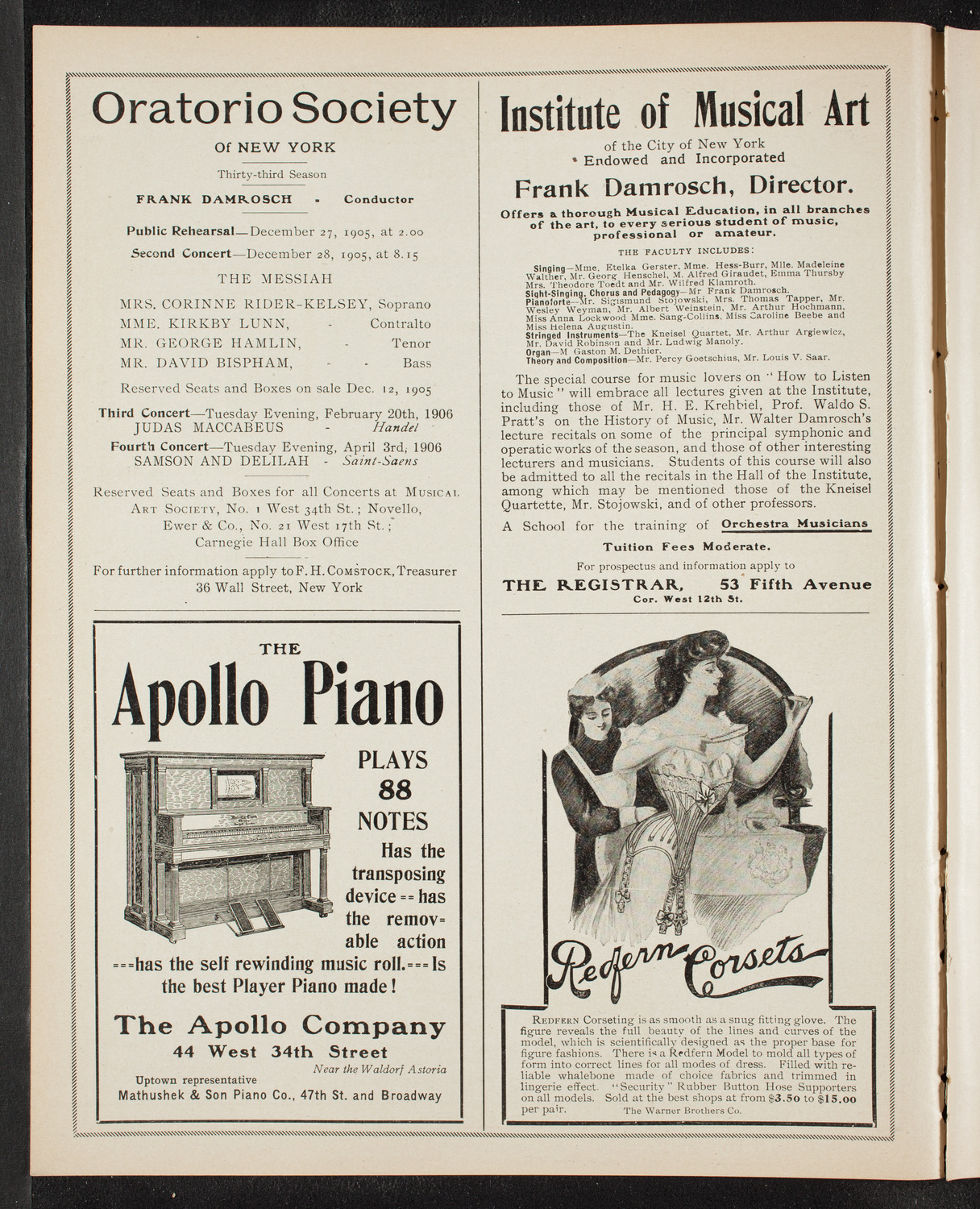 Philadelphia Orchestra, December 11, 1905, program page 2