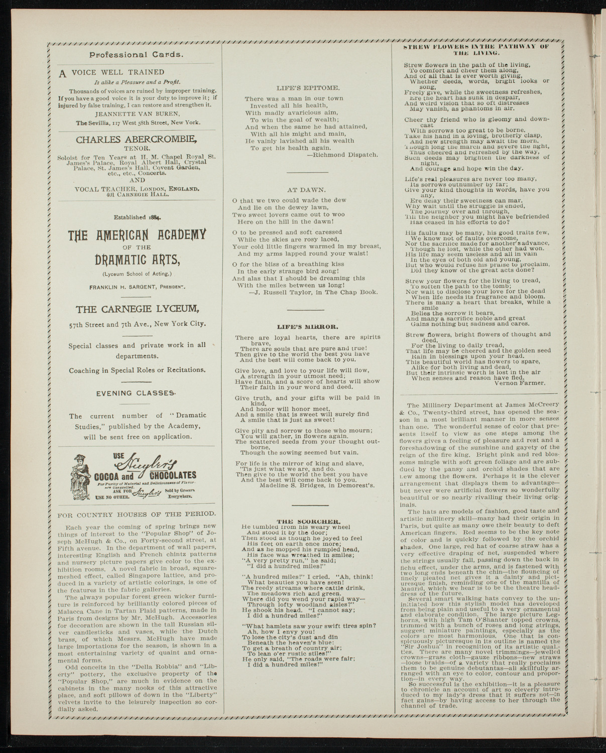 Grand Concert by Nahan Franko, April 23, 1897, program page 2