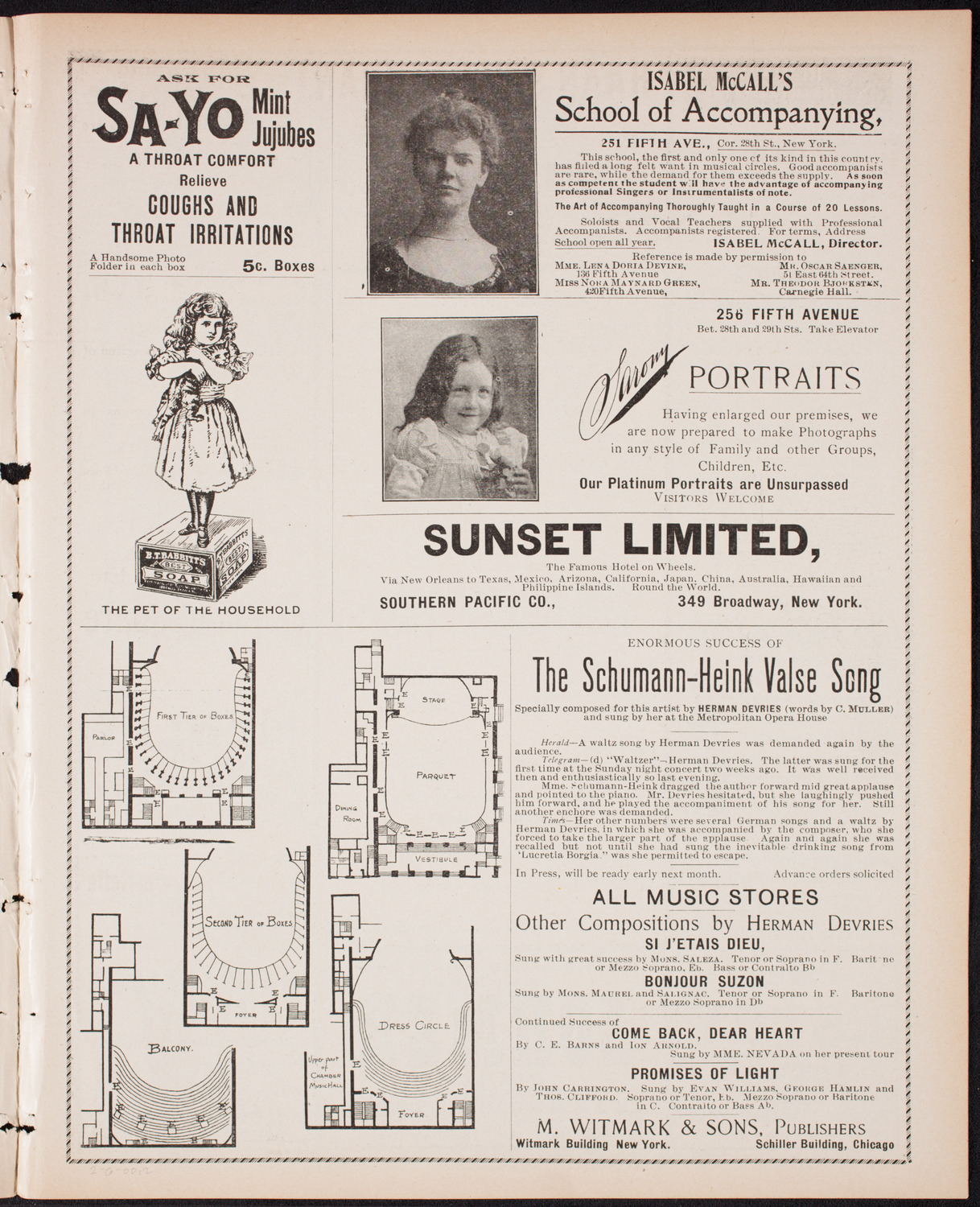 Benefit: Dewey Arch Fund, February 6, 1900, program page 3