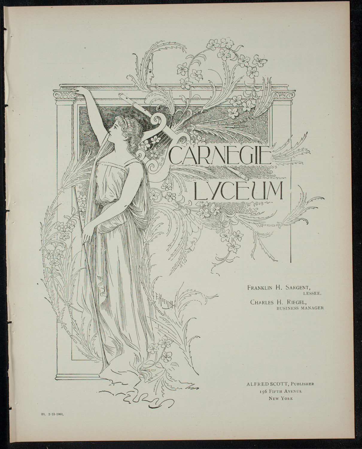 Stevens Institute of Technology Glee, Banjo and Mandolin Clubs, February 13, 1900, program page 1