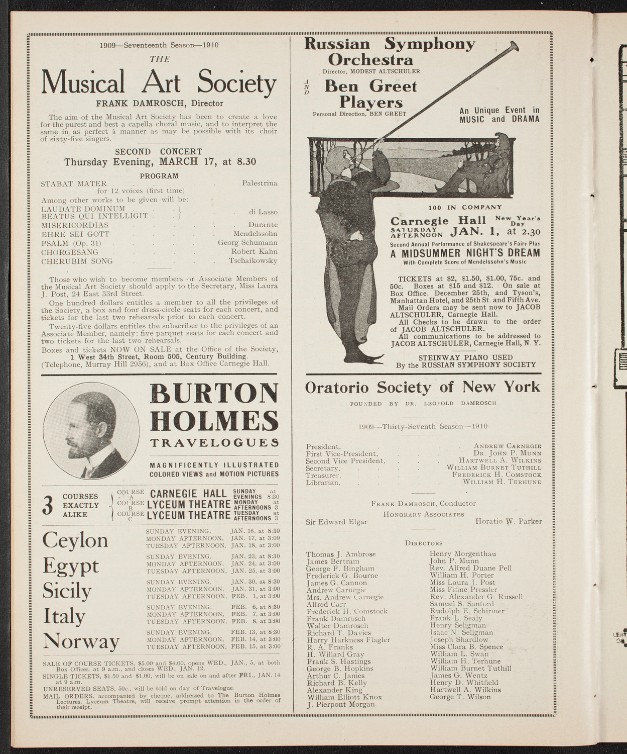 The Civic Forum, December 28, 1909, program page 10