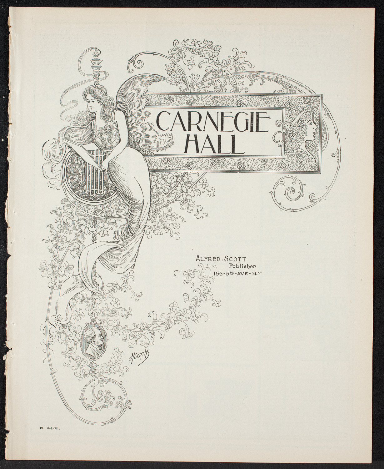 Leipzig Philharmonic Orchestra, March 1, 1901, program page 1