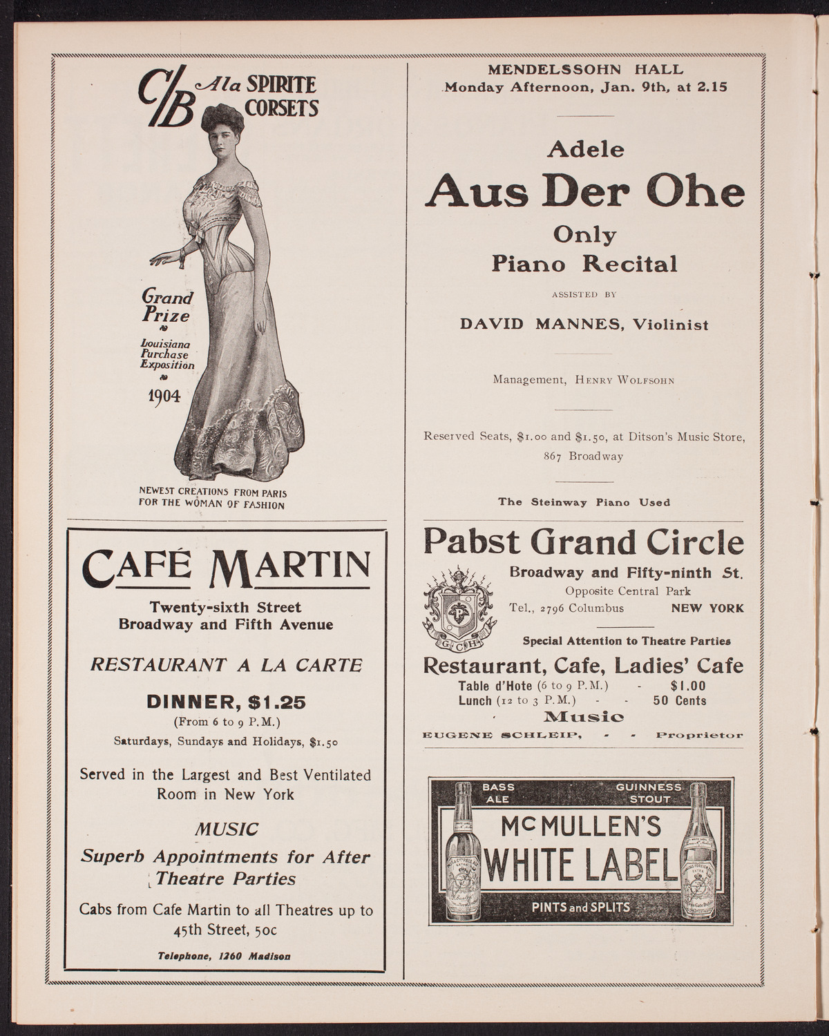 Symphony Concert for Young People, January 7, 1905, program page 8