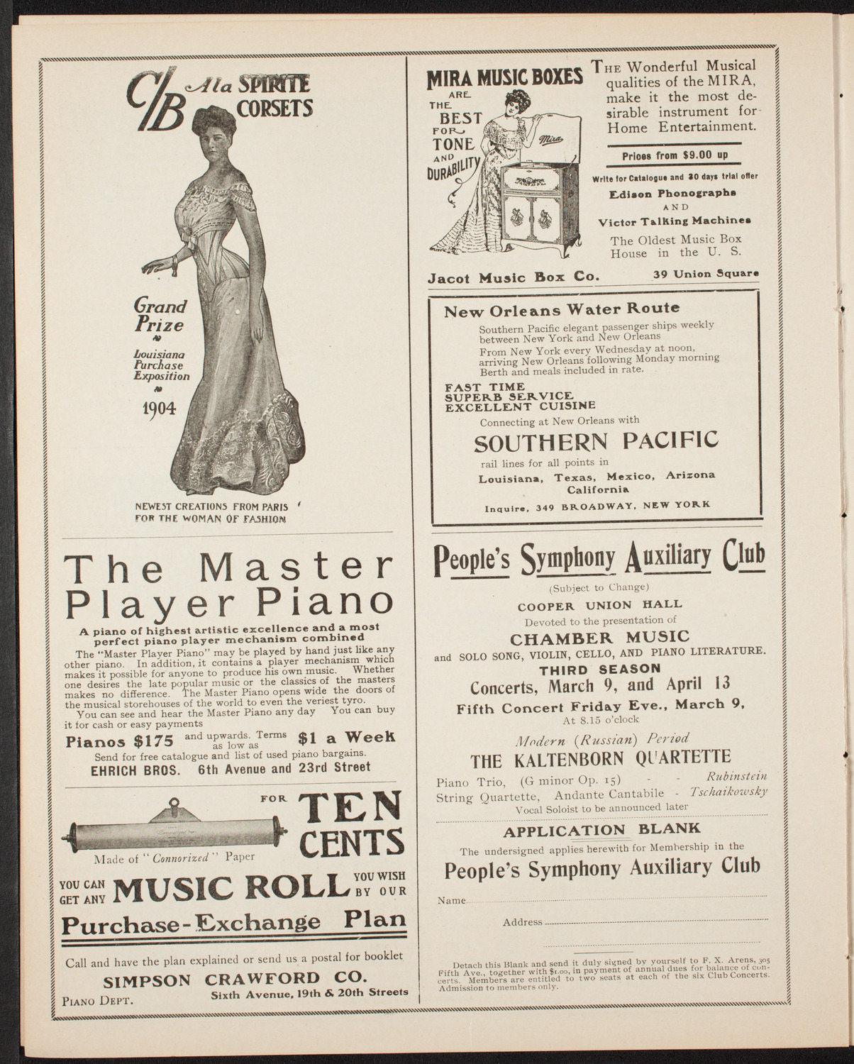 People's Symphony Concert, February 17, 1906, program page 8