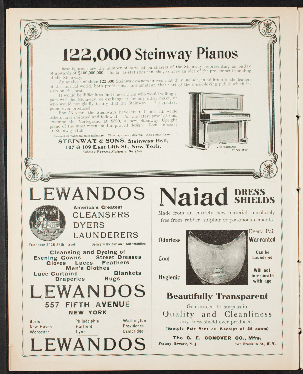 Oratorio Society of New York, March 19, 1907, program page 4