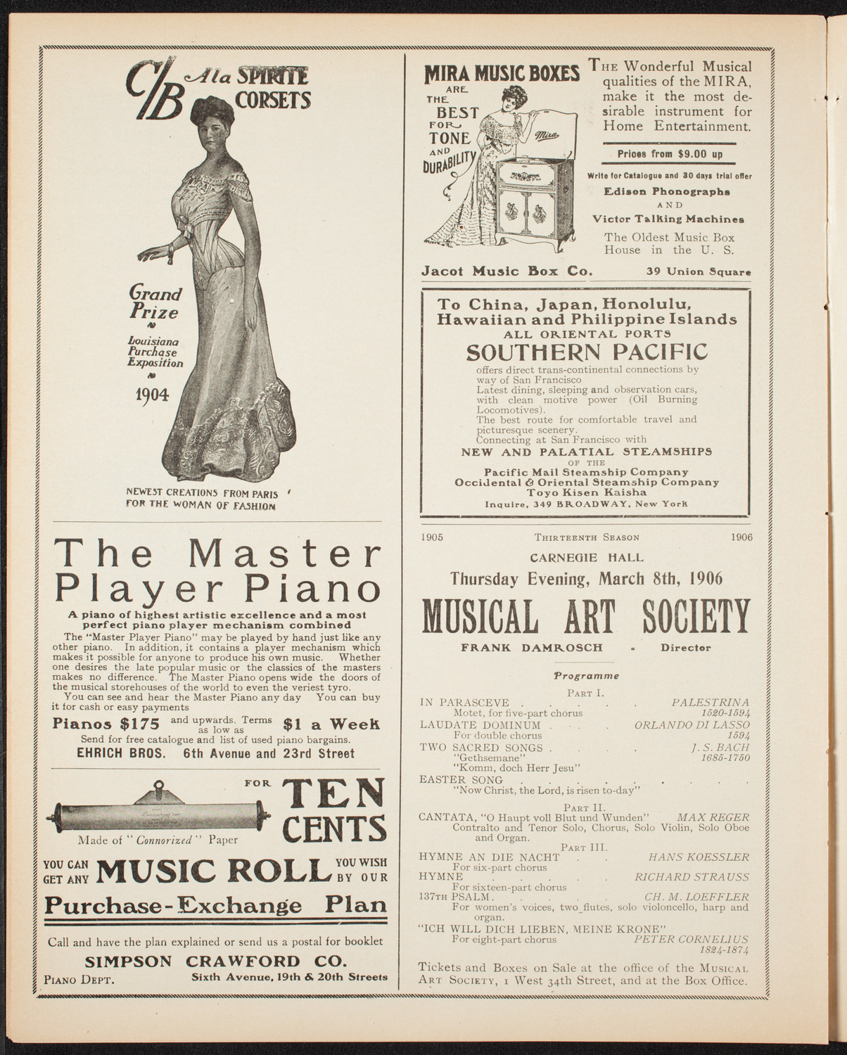 New York Philharmonic, March 2, 1906, program page 8