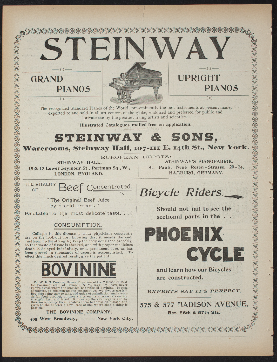 The Elkwood Club, March 1, 1897, program page 8