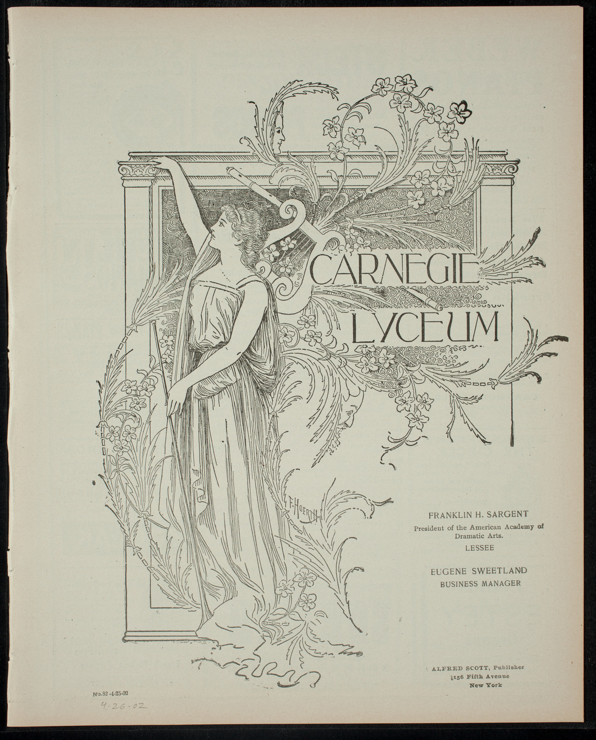 Benefit Performance for The International Order of the Kings' Daughters and Sons, April 26, 1902, program page 1