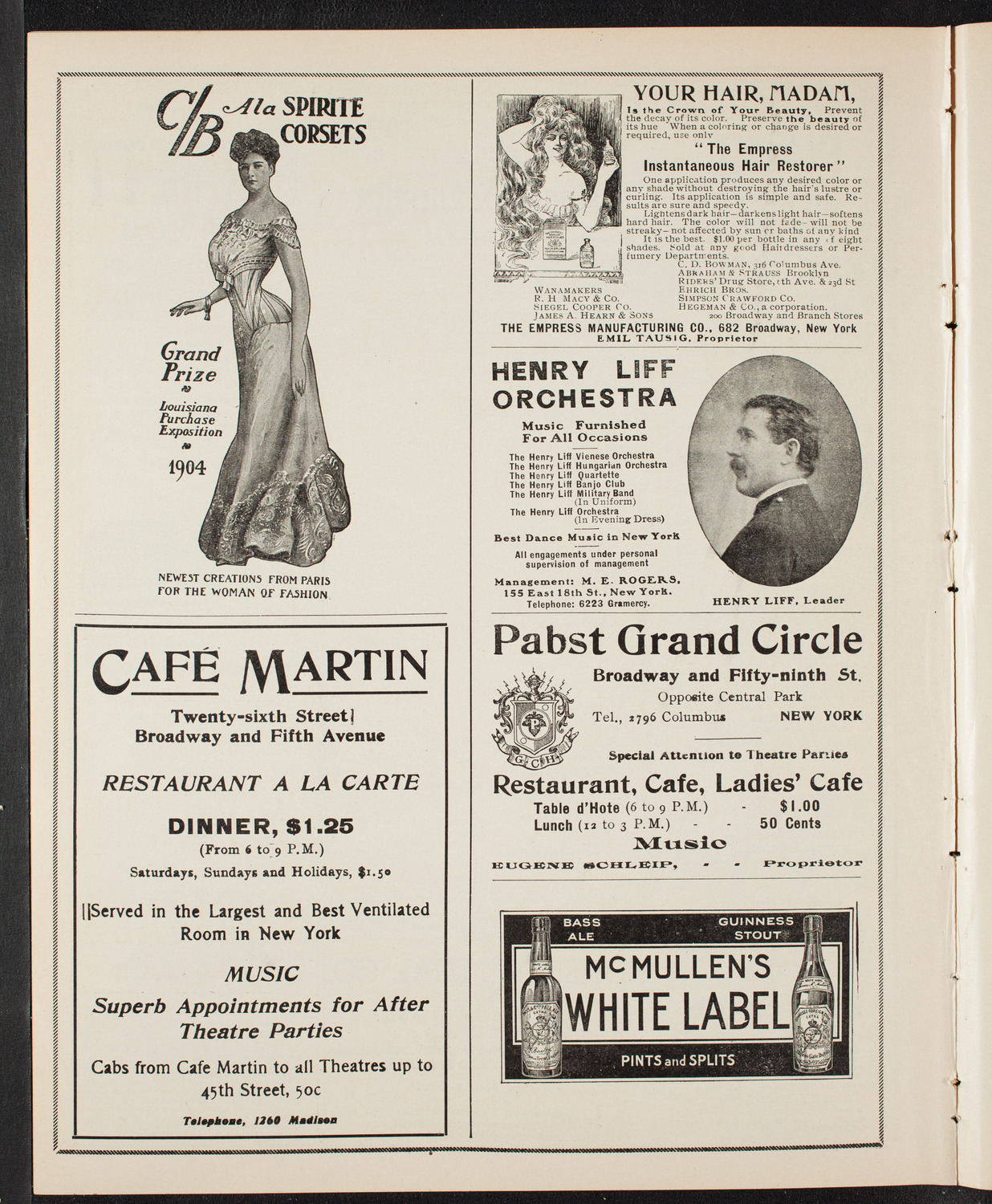 Benefit: Orthopedic Hospital, March 13, 1905, program page 8