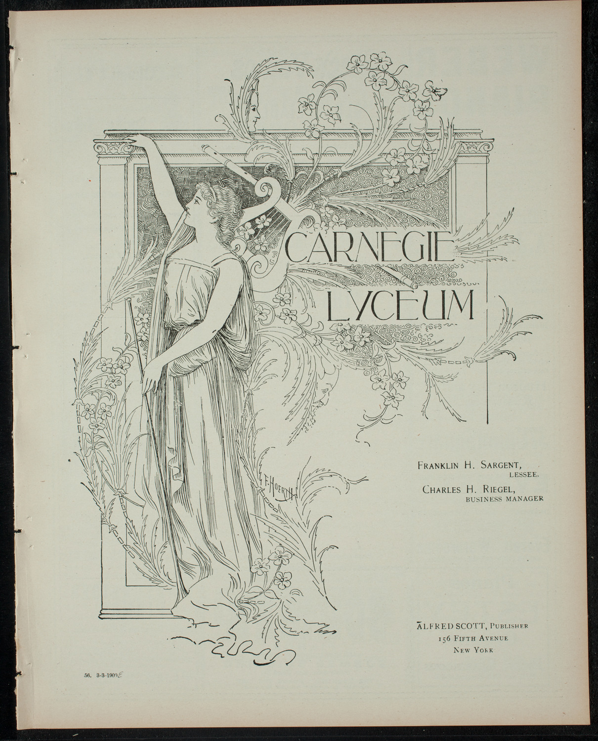 George Peabody Eustis: A Course of Modern Plays, March 3, 1900, program page 1