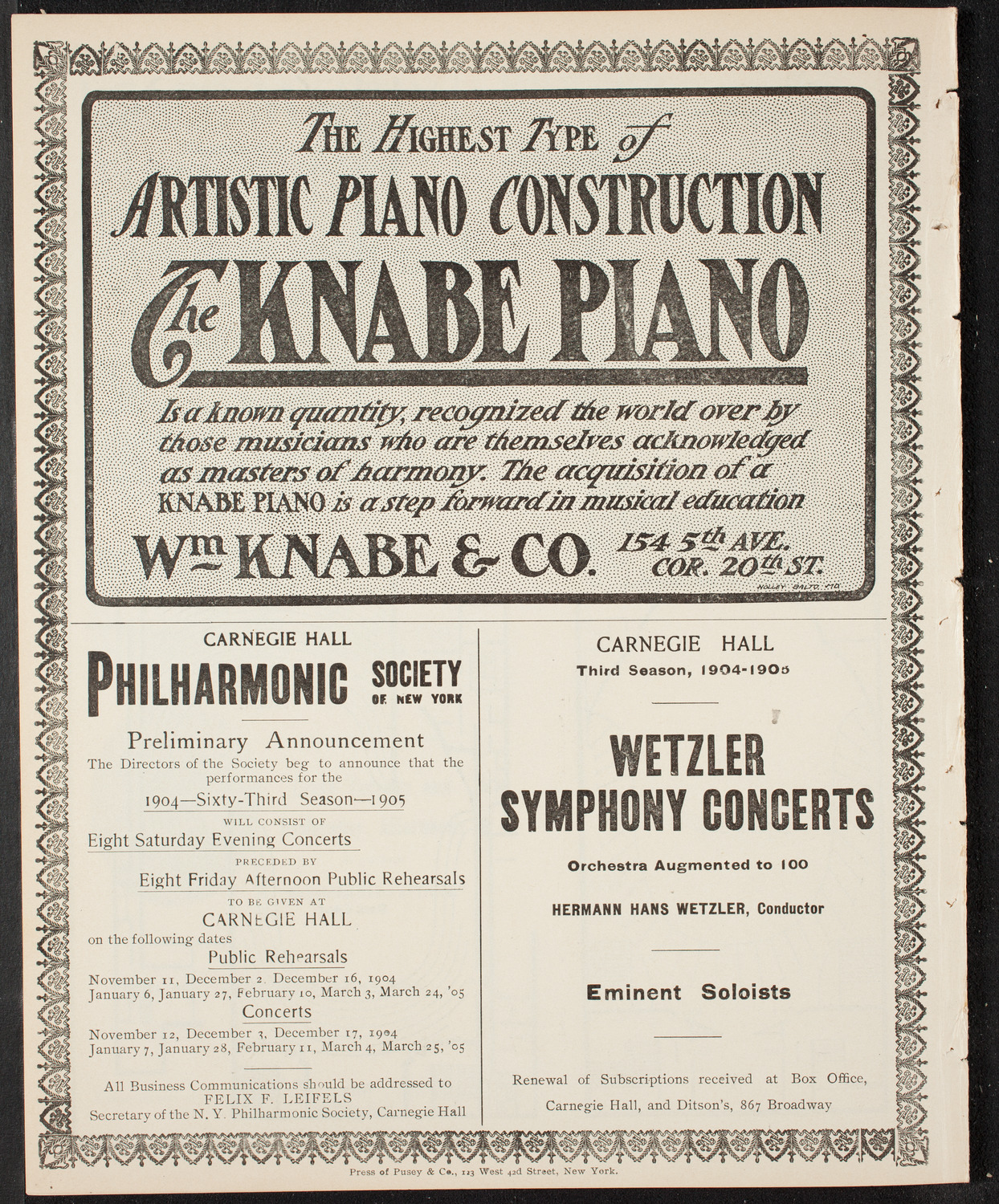 Symphony Concert for Young People, March 26, 1904, program page 12