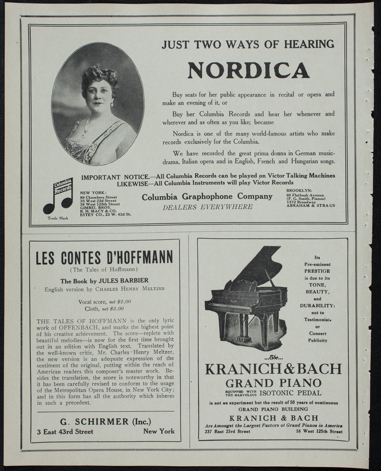 Lillian Nordica, Soprano, April 23, 1913, program page 6