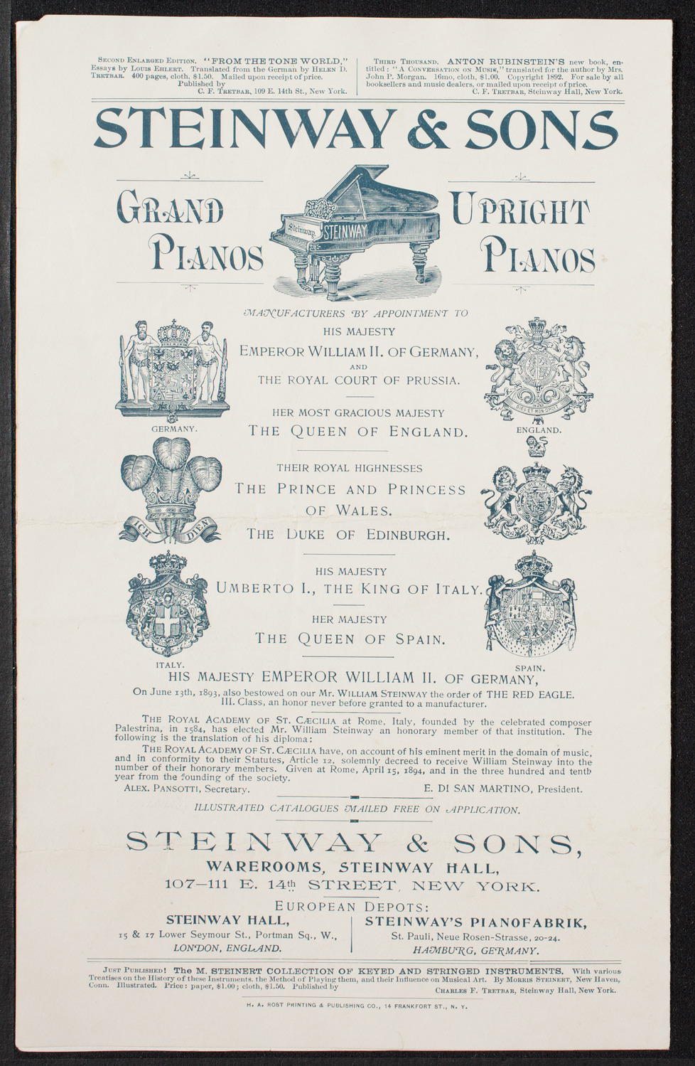 Adele Aus der Ohe, April 16, 1895, program page 4