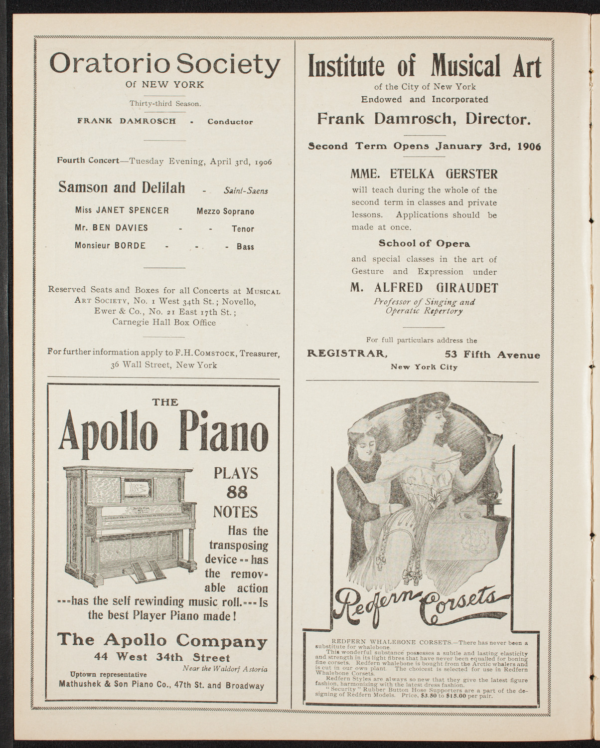 Emma Calvé, Soprano, and Her Company, February 22, 1906, program page 2