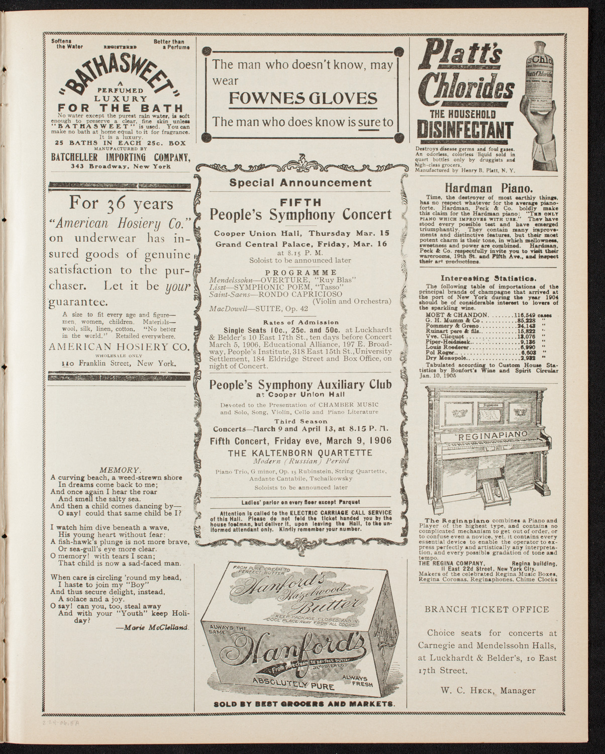 Symphony Concert for Young People, February 24, 1906, program page 9