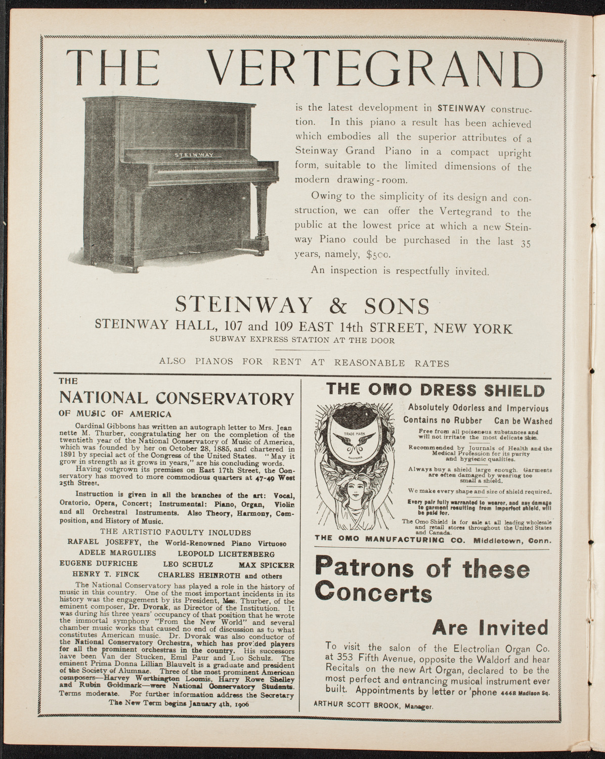 Benefit Concert and Lecture: Society of St. Vincent de Paul, April 22, 1906, program page 4