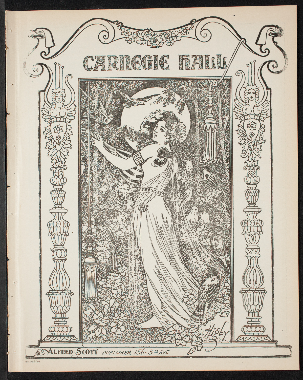 Volpe Symphony Society of New York, March 26, 1908, program page 1
