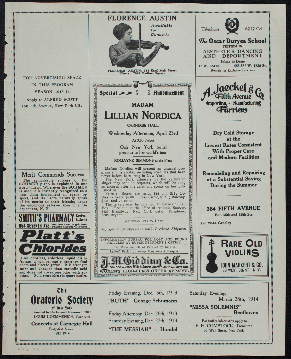 The Civic Forum, April 15, 1913, program page 9