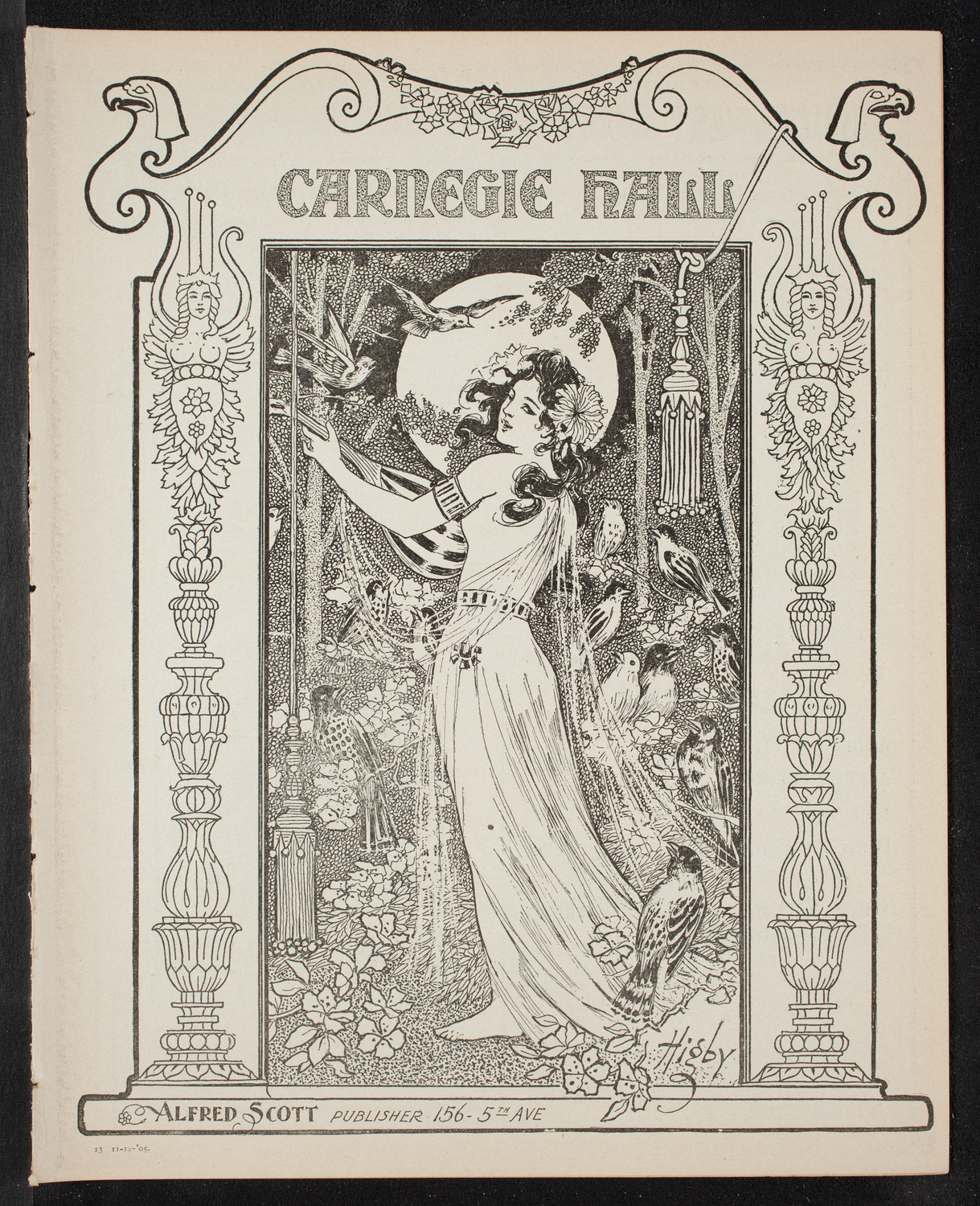 New York Symphony Orchestra, November 12, 1905, program page 1