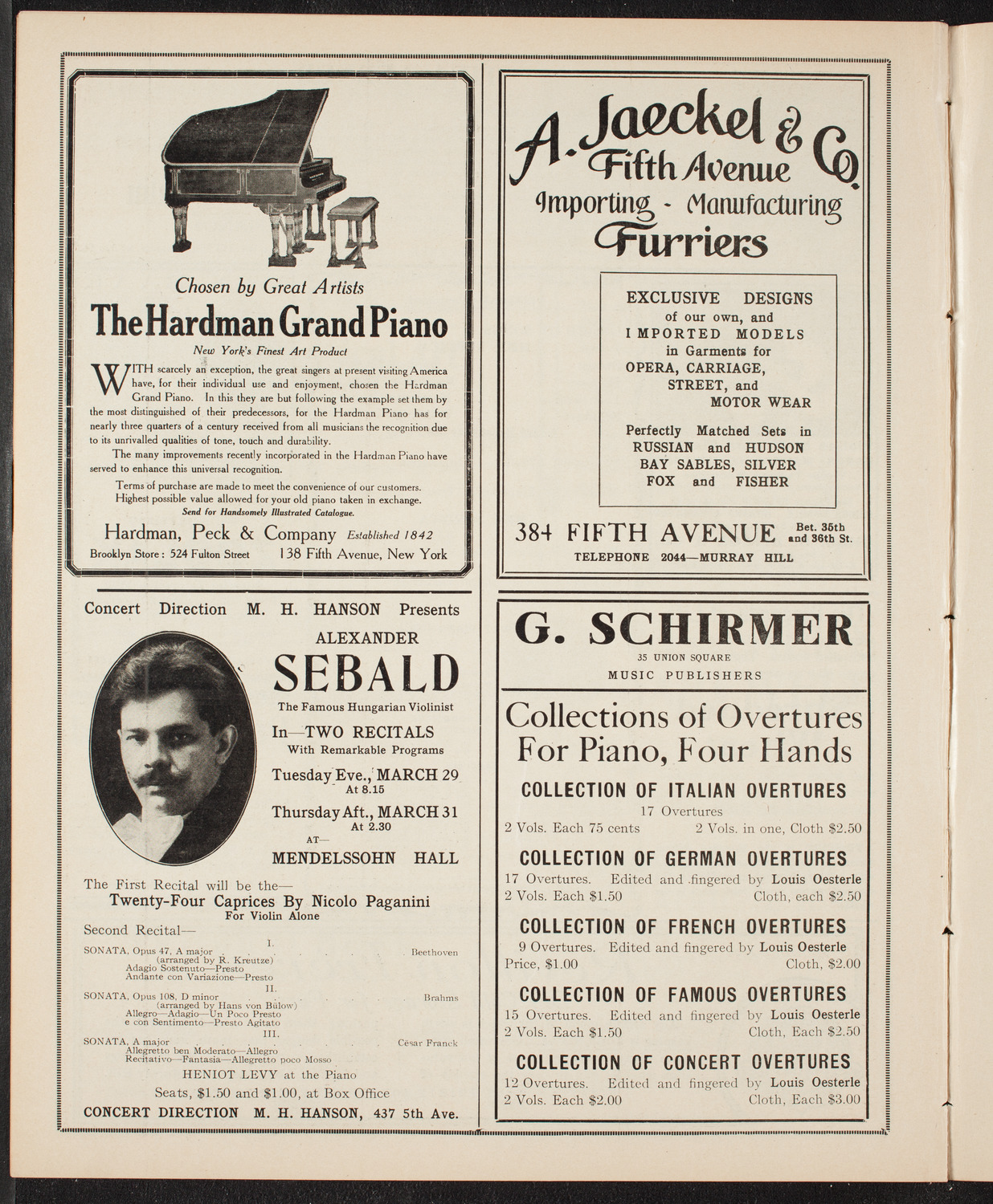 People's Symphony Concert, March 18, 1910, program page 8