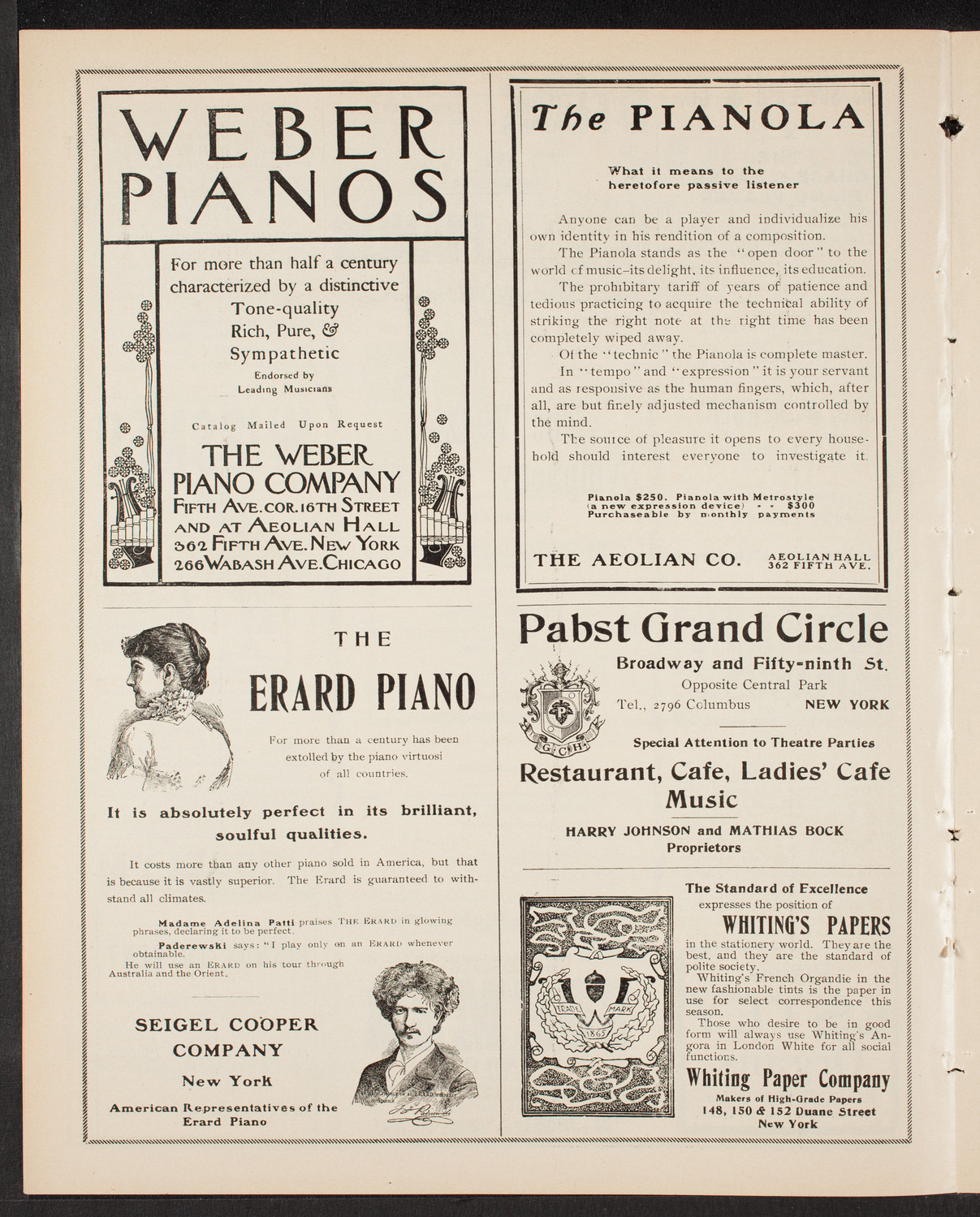 Wetzler Symphony Orchestra, December 8, 1903, program page 6