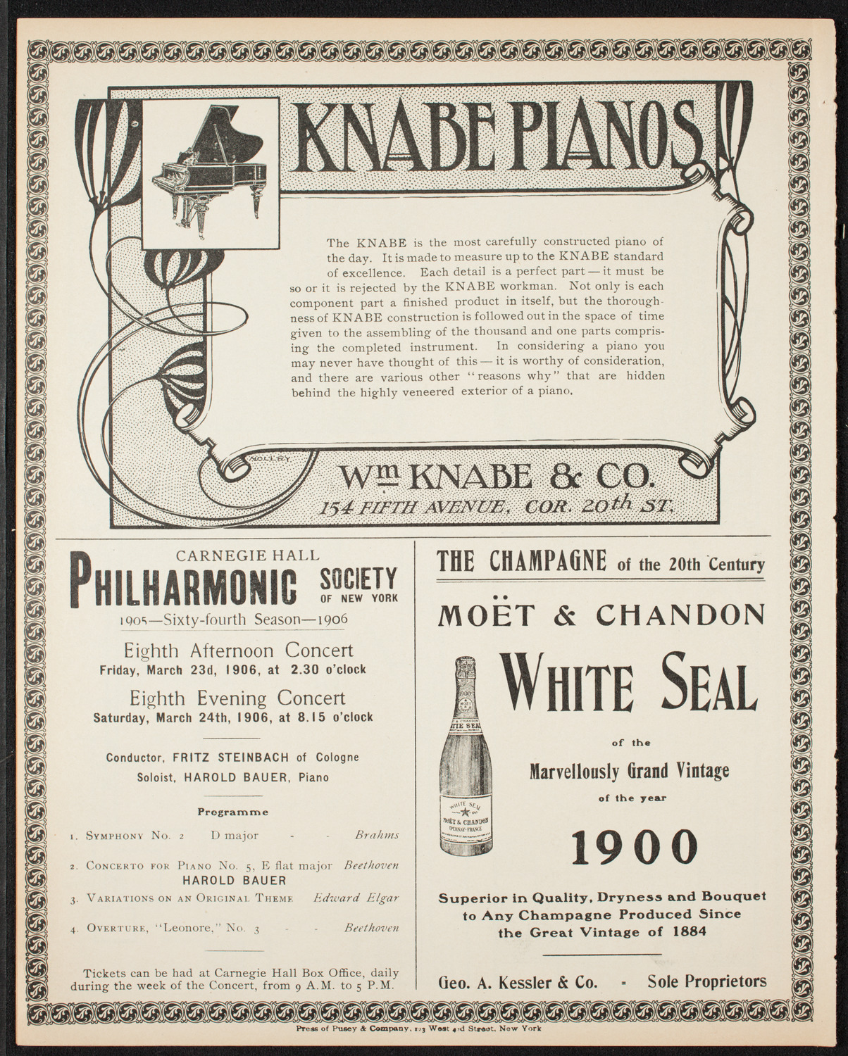New York Philharmonic, March 2, 1906, program page 12