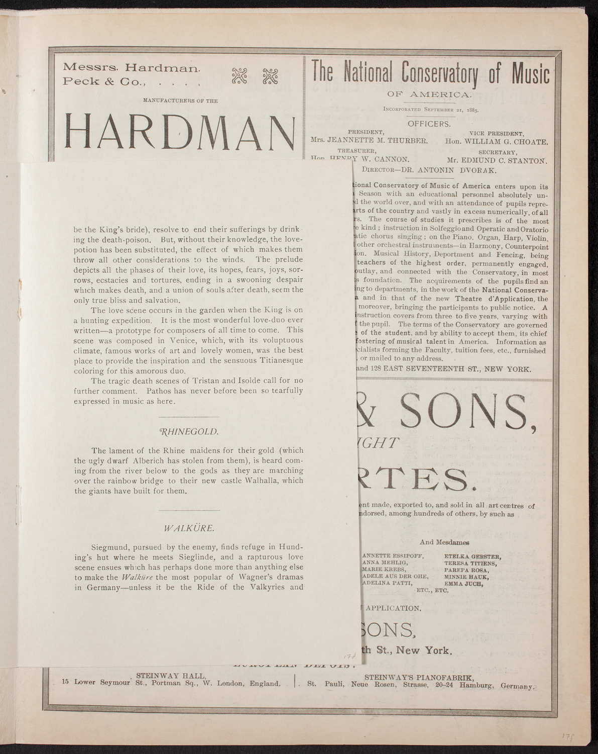 Second Grand Wagner Concert, February 23, 1893, program page 8