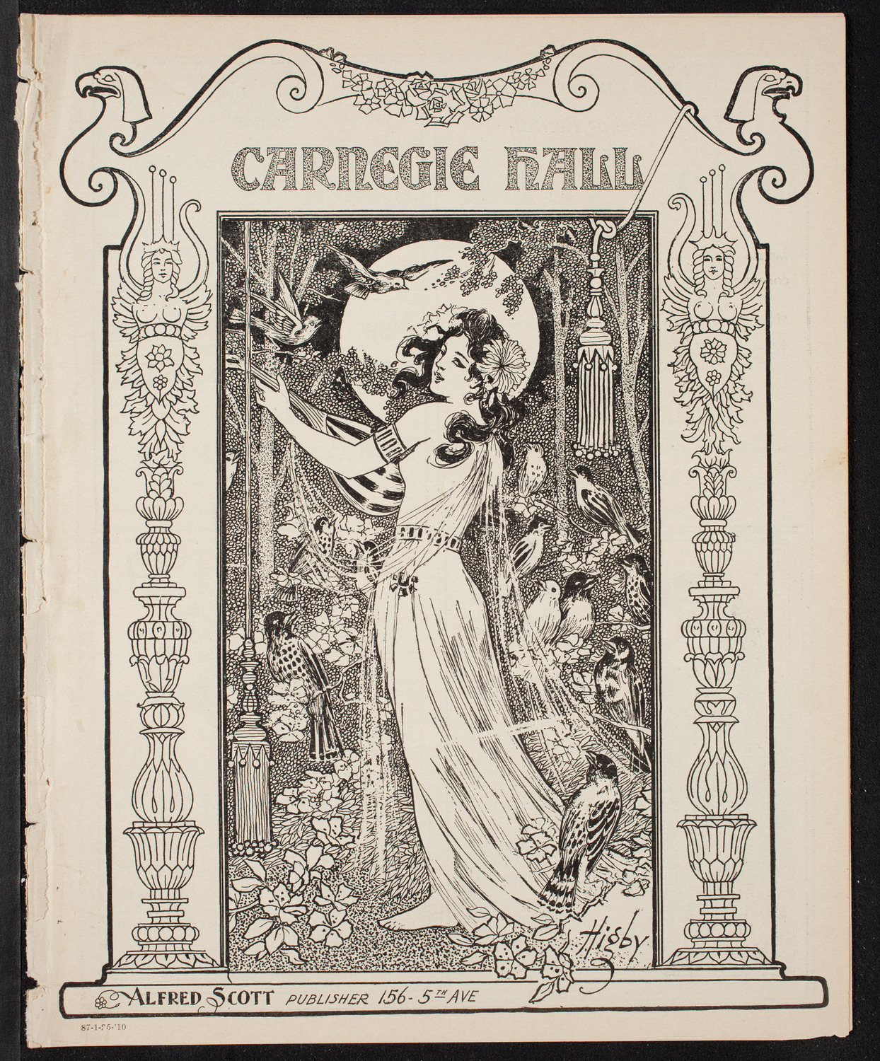 New York Symphony Orchestra, January 25, 1910, program page 1